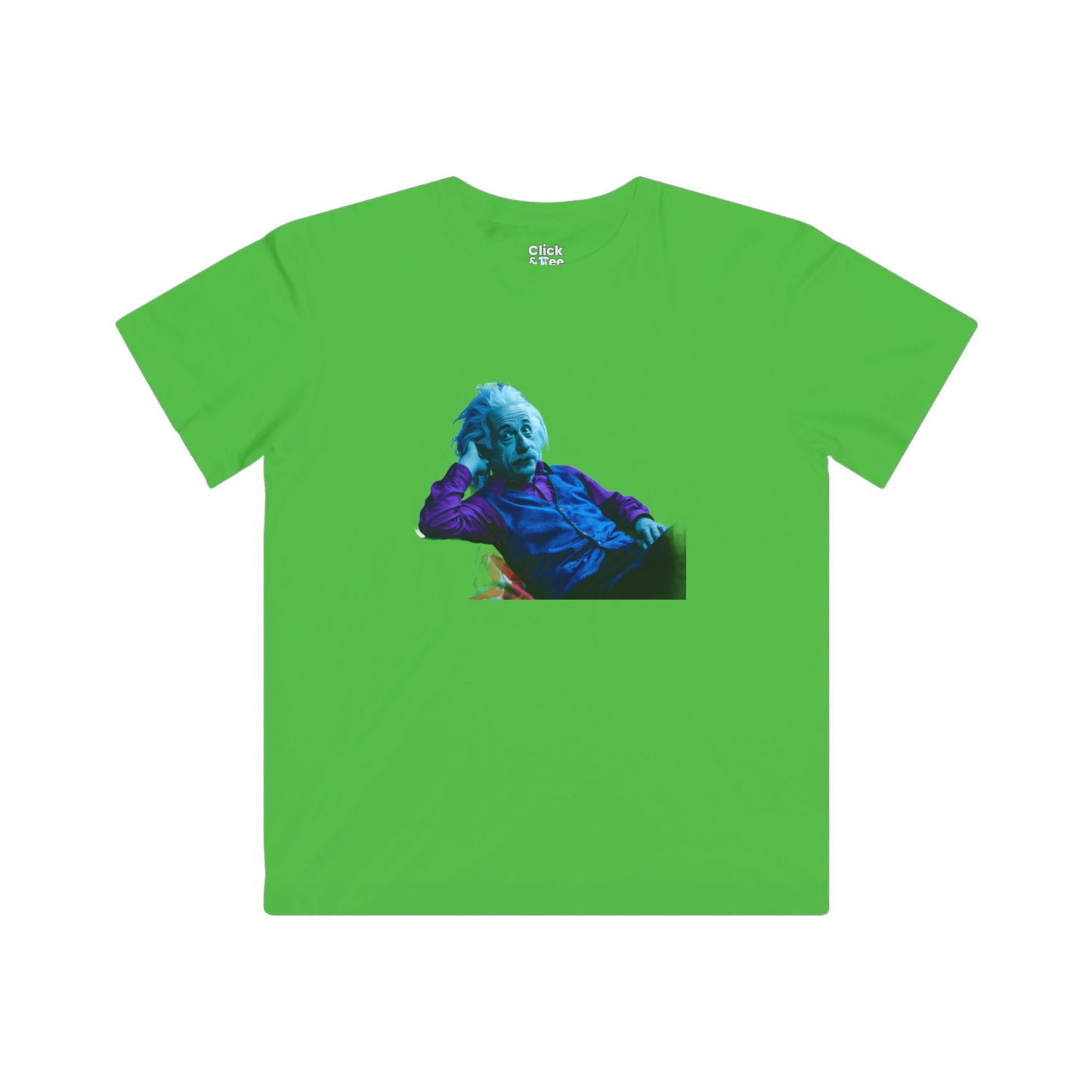 Kids Cyberpunk T-Shirt - funny albert Einstein laying down on a couch - Cyberpunk Style T-Shirt