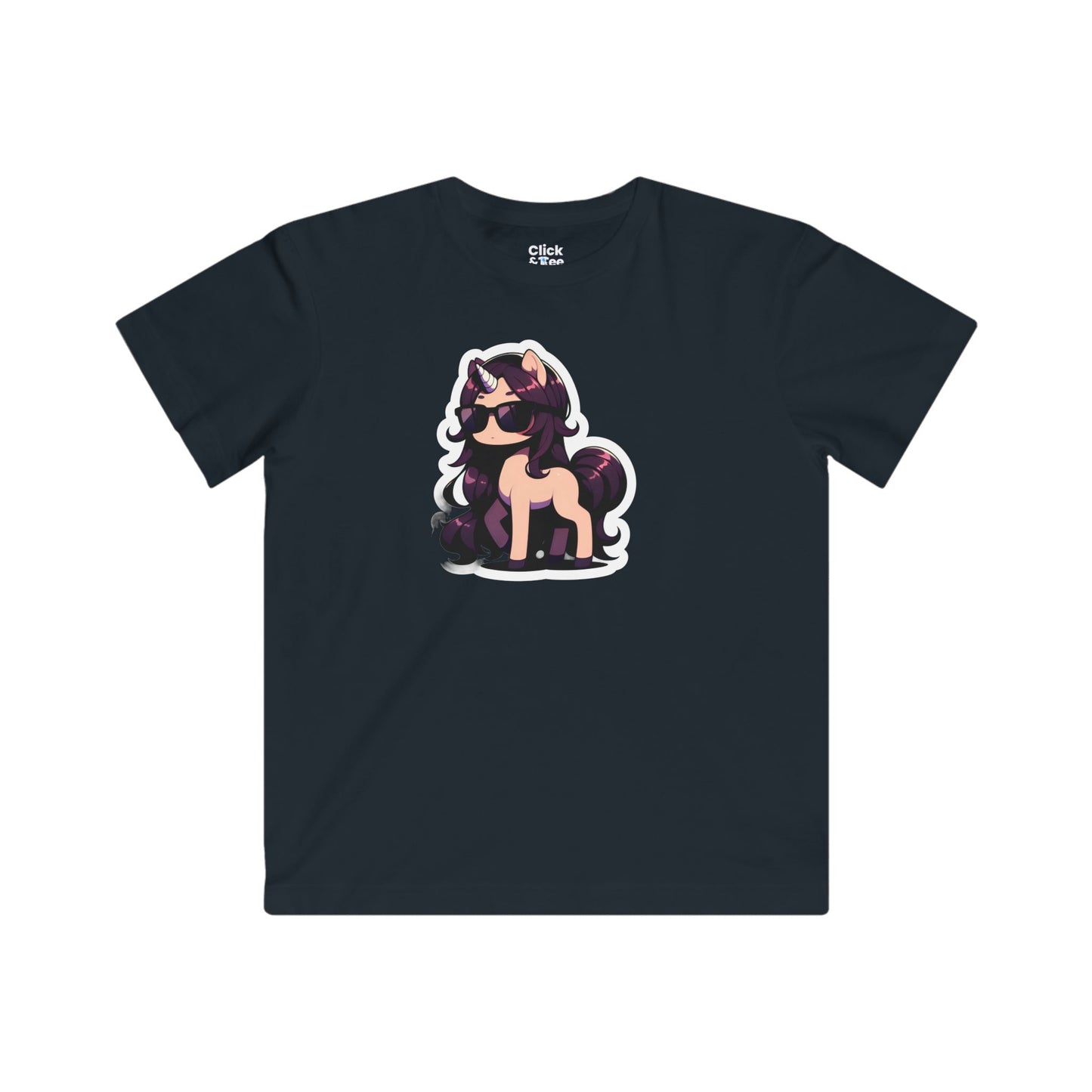 Kids Harem Anime T-Shirt - Cute Centaur Wearing Black Sunglasses - Harem Anime Style T-Shirt