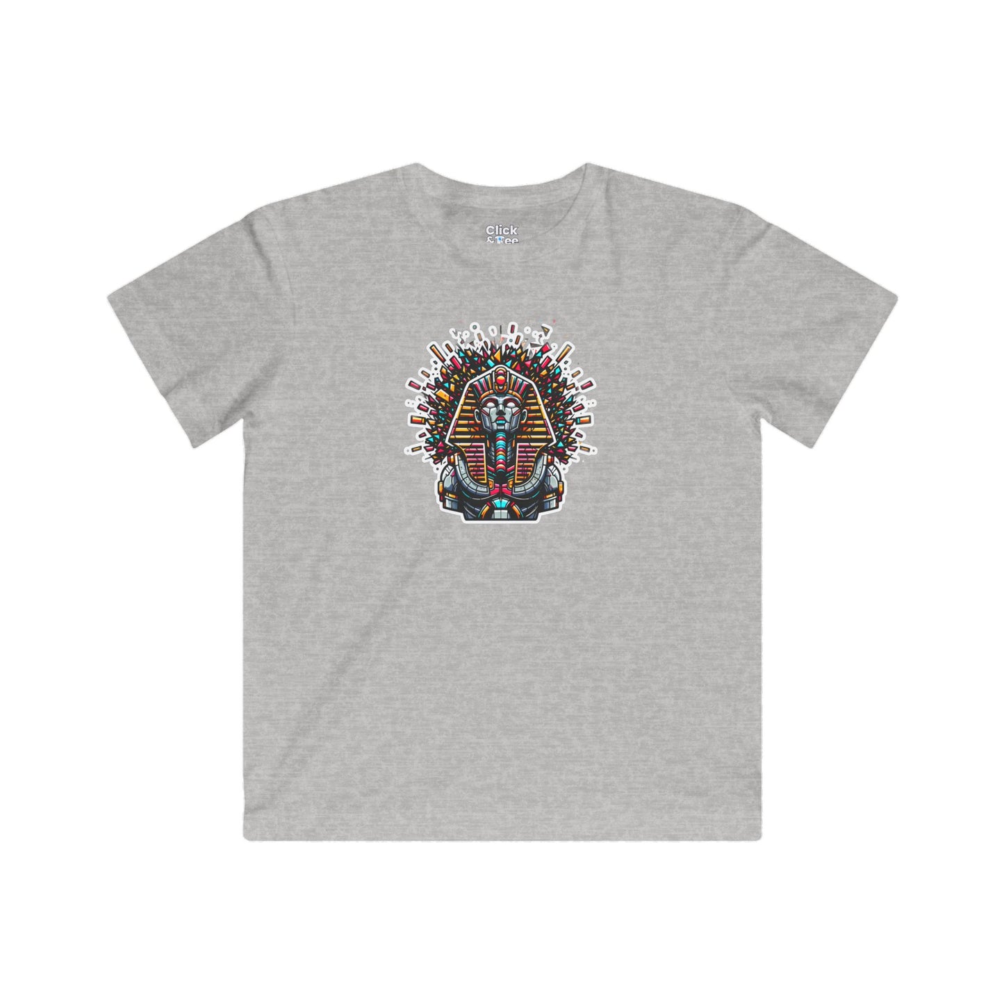 Kids 3D T-Shirt - Robotic Sphinx Exploding Confetti - 3D Style T-Shirt