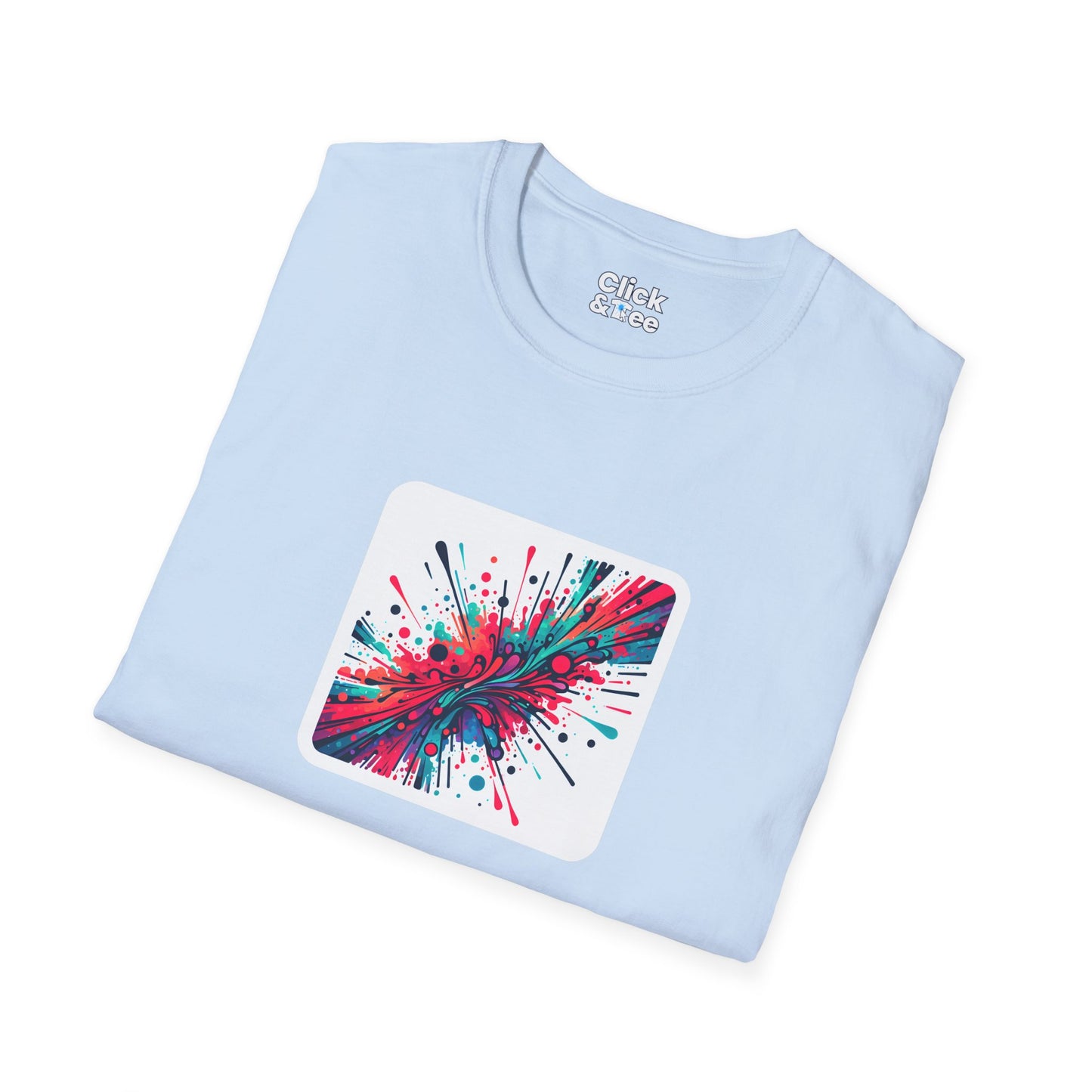 Color Splatter T-Shirt - Vibrant Abstract design Splattered - Color Splatter Style T-Shirt
