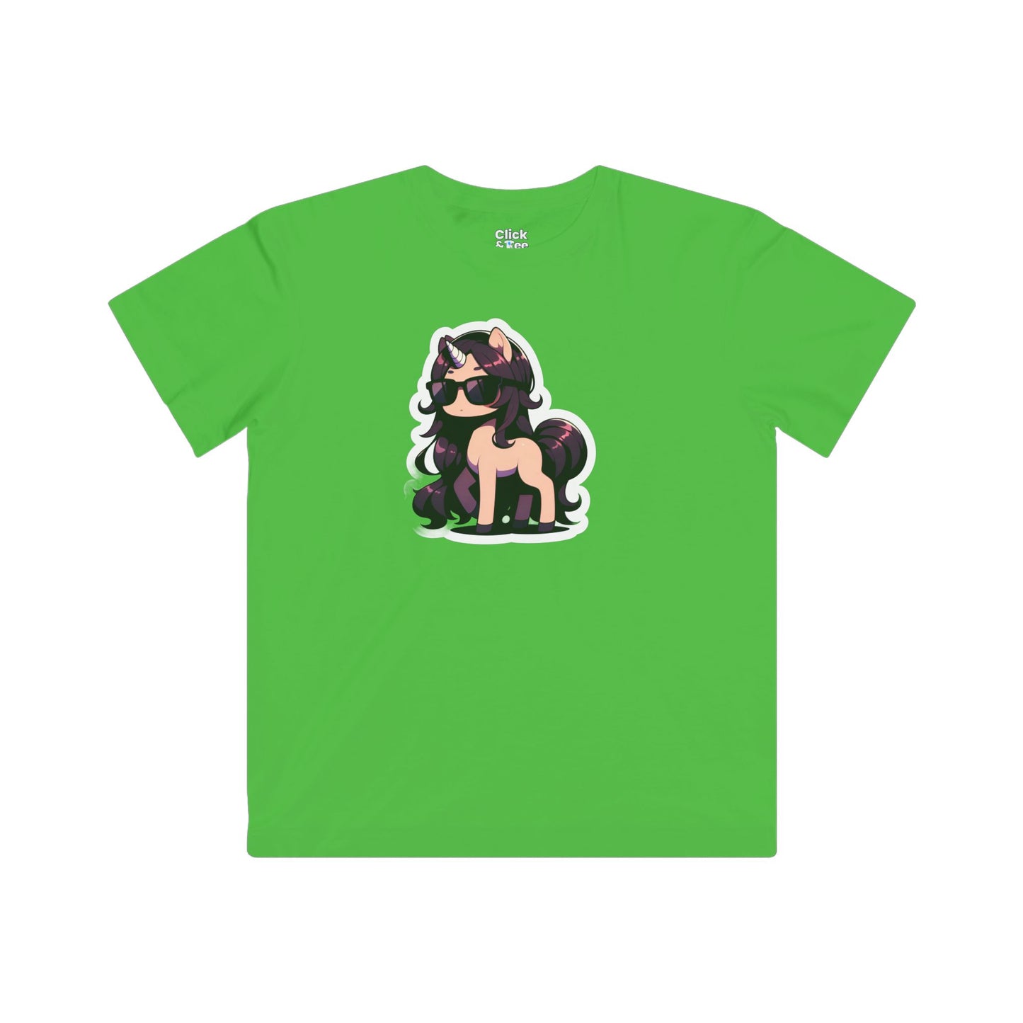 Kids Harem Anime T-Shirt - Cute Centaur Wearing Black Sunglasses - Harem Anime Style T-Shirt