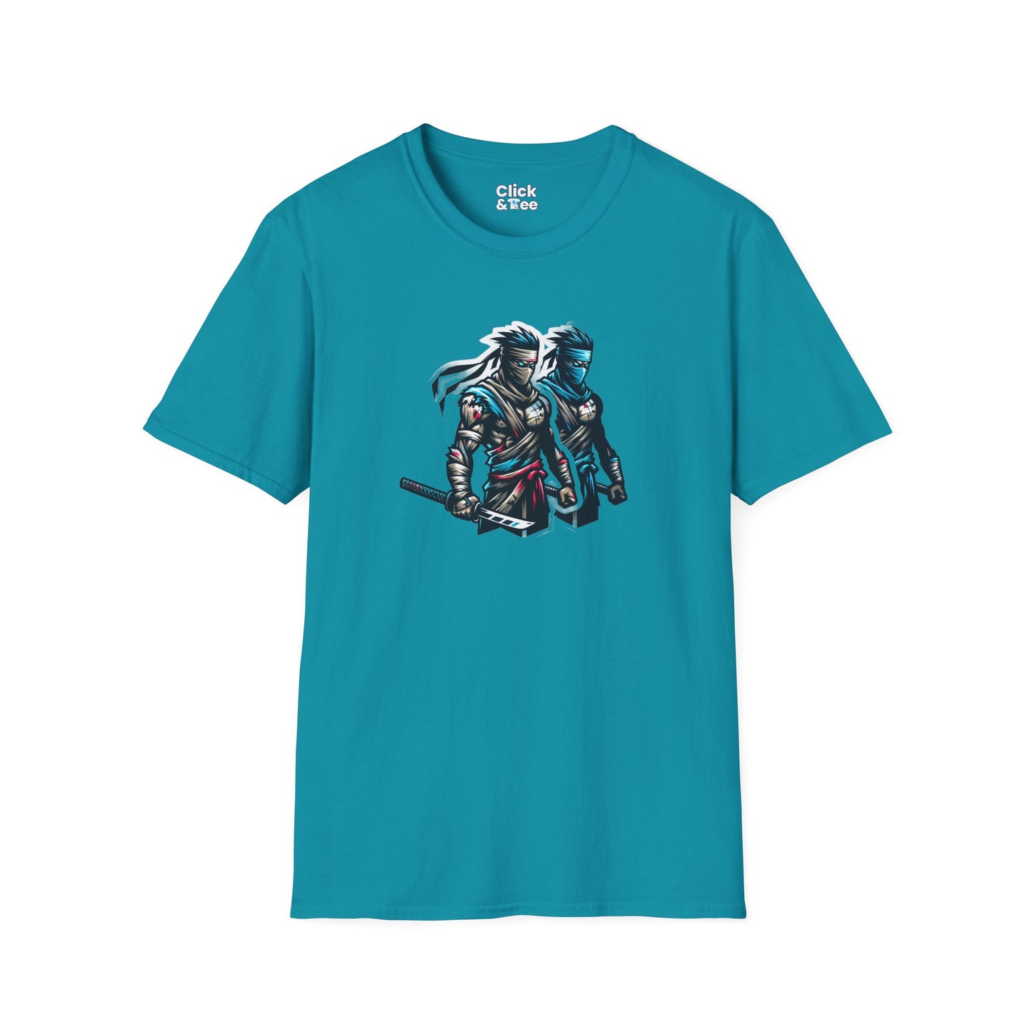 Realistic T-Shirt - Battle-scarred Warrior Ninja Ready for battle - Realistic Style T-Shirt