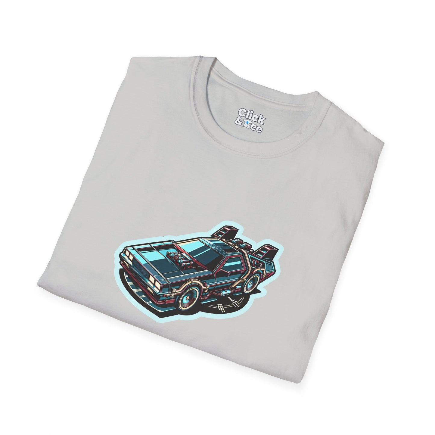 Unique T-Shirt - Ultra Fast Time Machine Car Speeding into the future - Futuristic Style T-Shirt