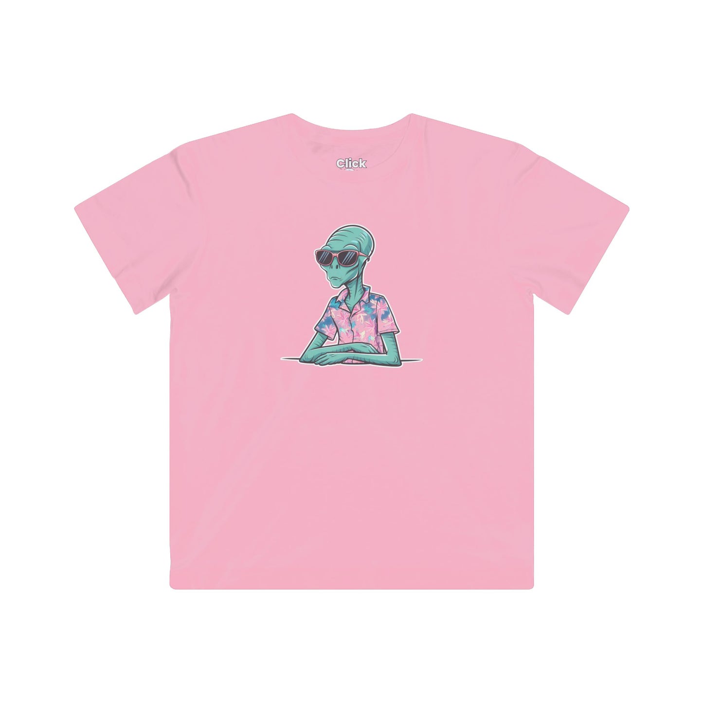 Kids Retro T-Shirt - Trendy Alien Relaxing in Miami Beach - Retro Style T-Shirt