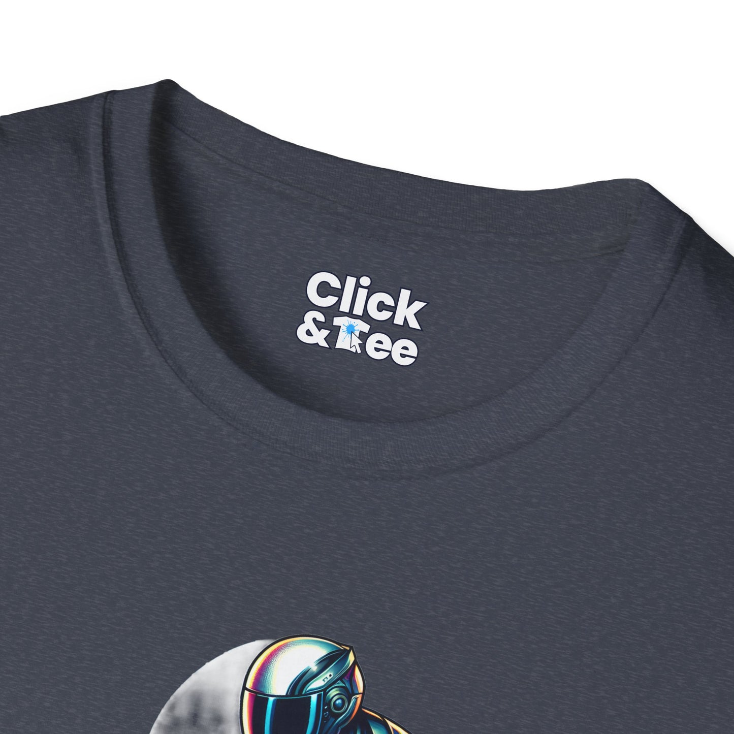 Synthwave T-Shirt - Futuristic Racer Riding a futuristic light bike - Synthwave Style T-Shirt