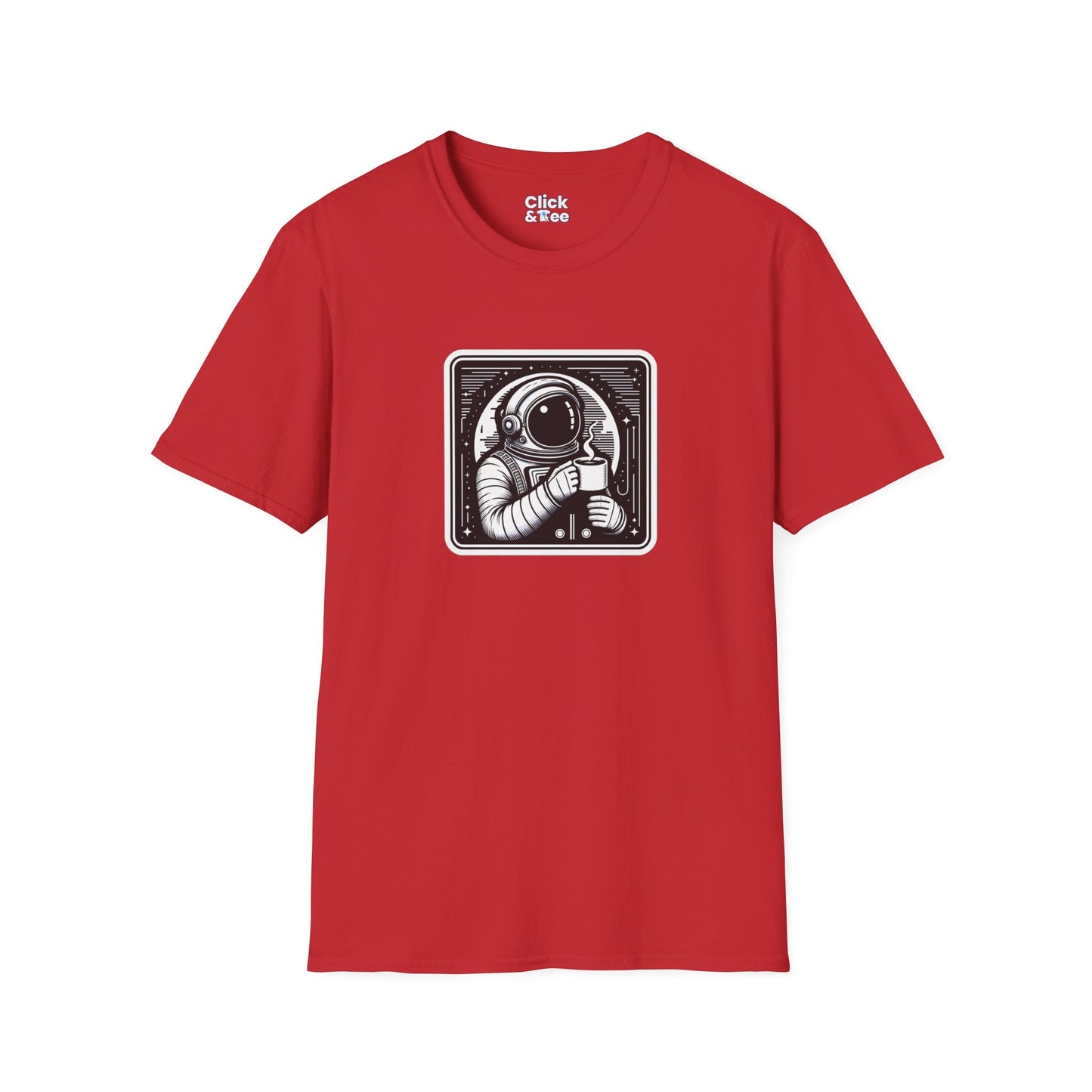 Retro T-Shirt - Astronaut Astronaut Drinking a coffee - Retro Style T-Shirt