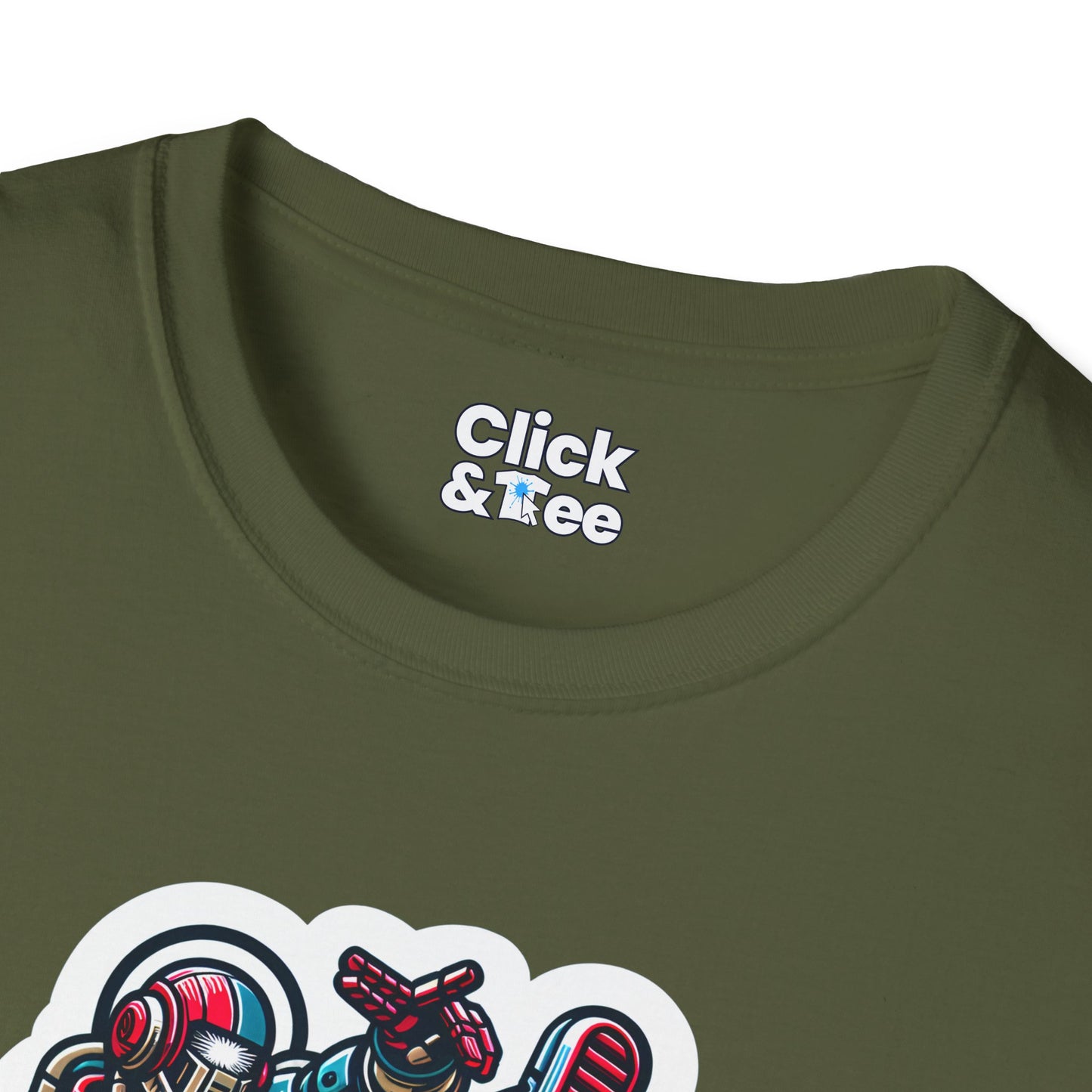 Retro T-Shirt - Aggressive Retro-Robot Breakdancing - Retro Style T-Shirt