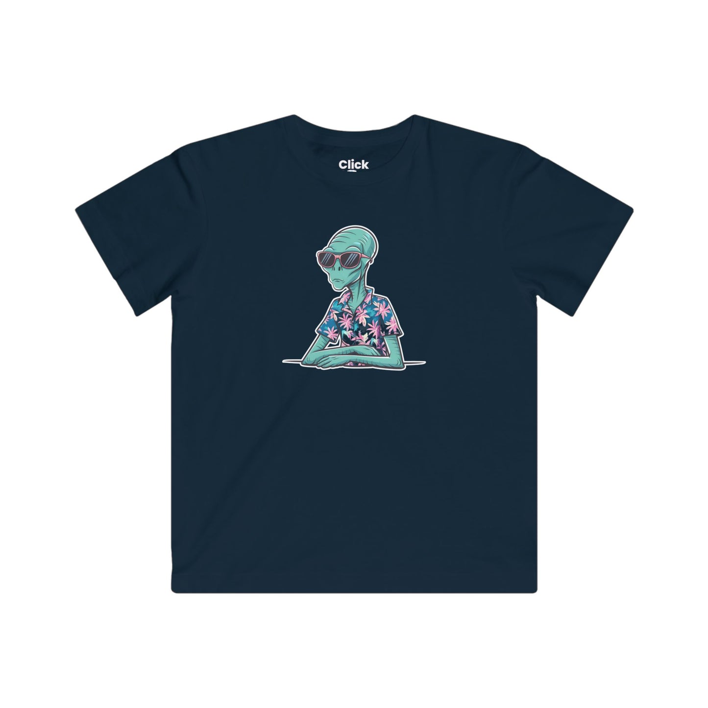 Kids Retro T-Shirt - Trendy Alien Relaxing in Miami Beach - Retro Style T-Shirt