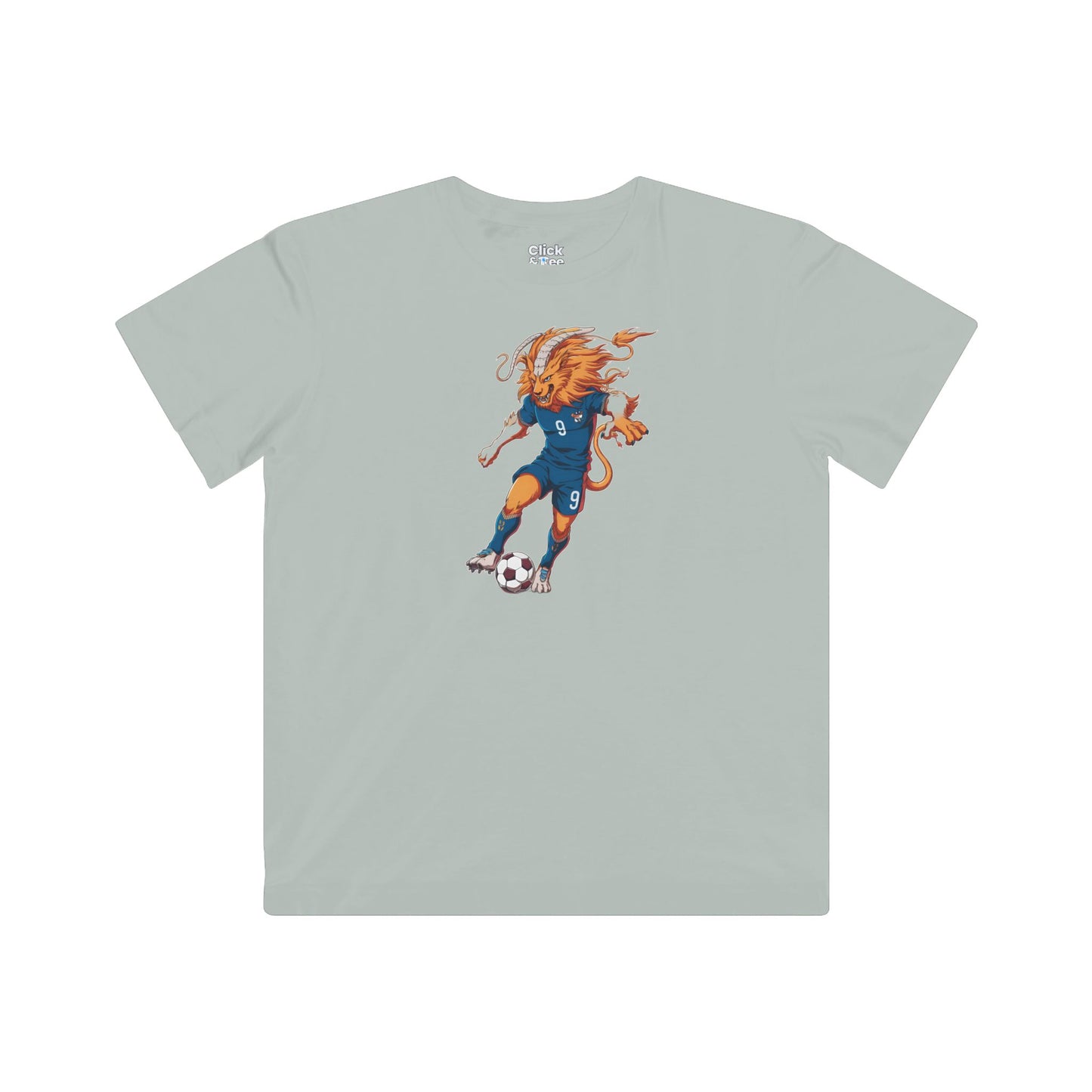 Kids Shonen Anime T-Shirt - Blazing Chimera Playing Soccer - Shonen Anime Style T-Shirt