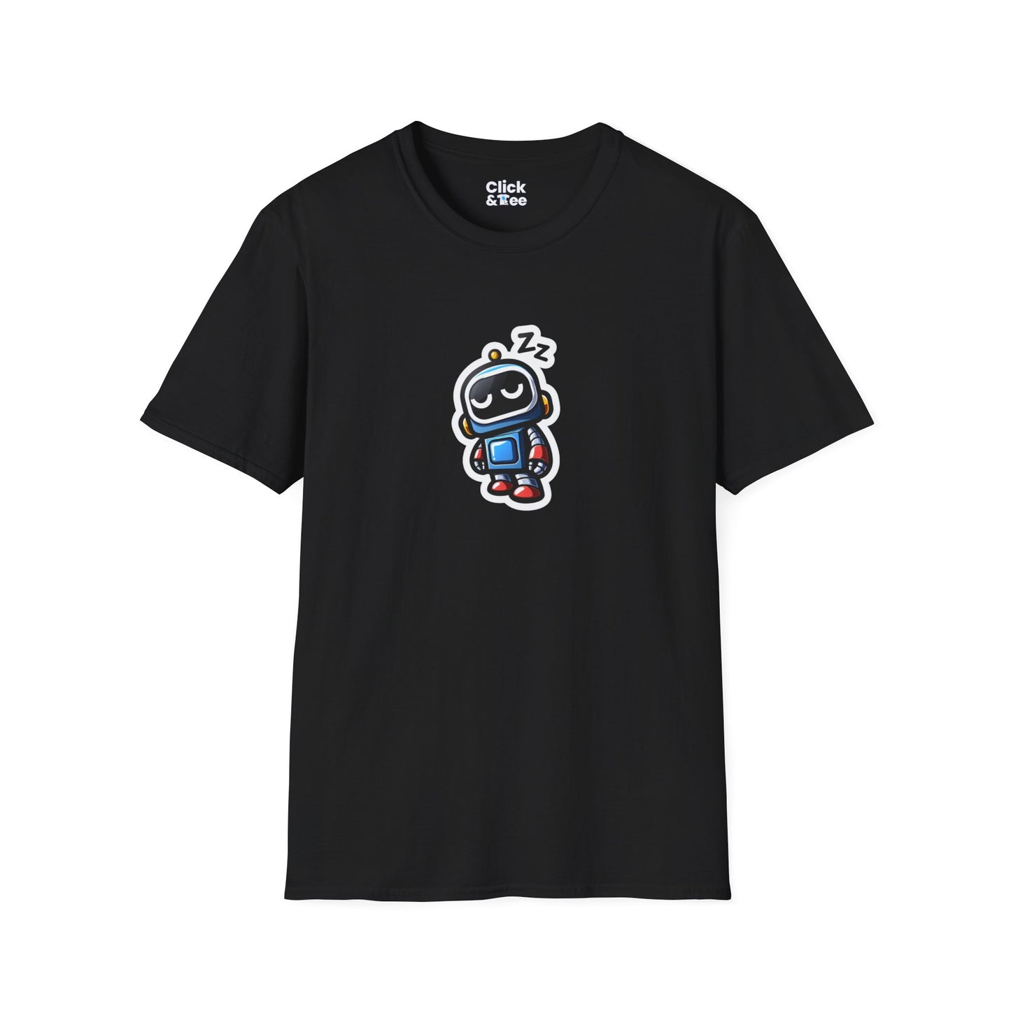 Unique T-Shirt - Sleepy Robot Carrying a human - Cartoon Style T-Shirt