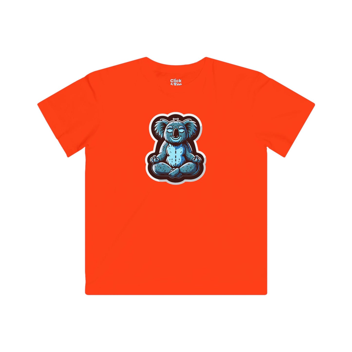 Kids Vector T-Shirt - Happy Koala Meditating - Vector Style T-Shirt