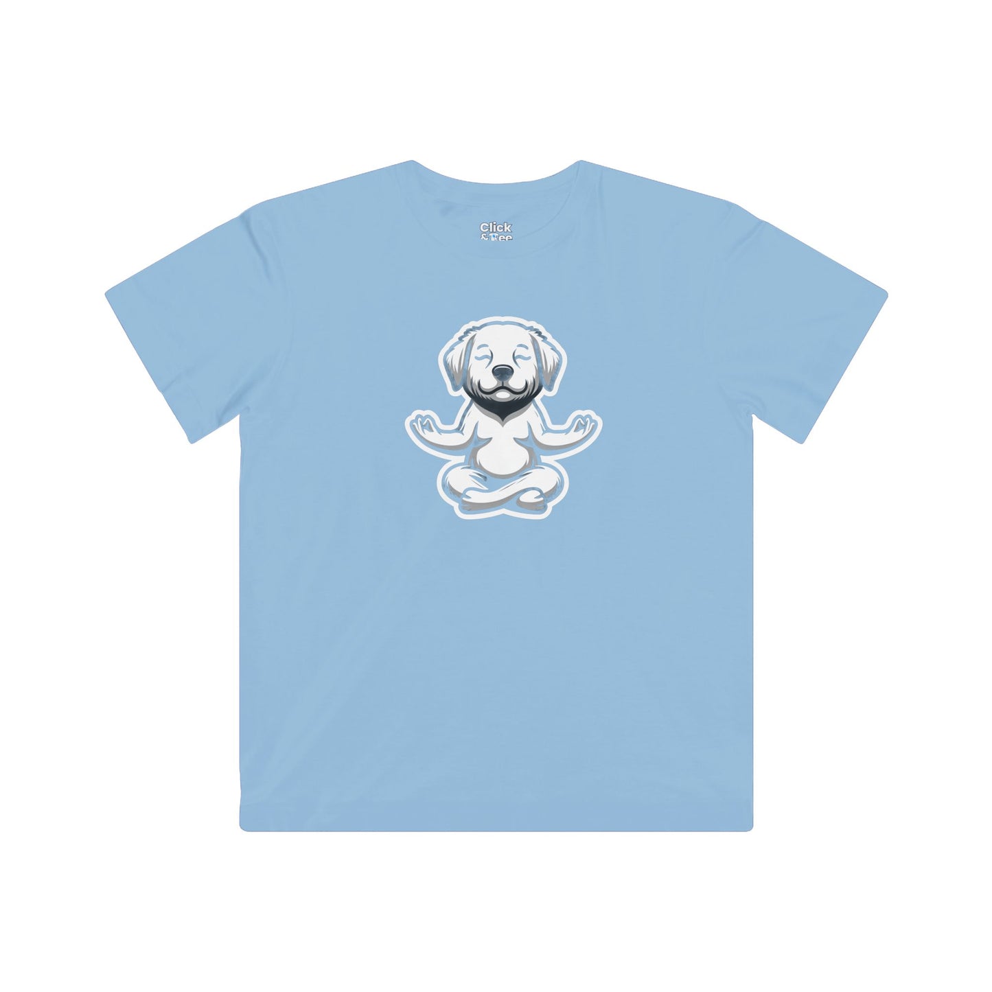 Kids Photography T-Shirt - Cute Puppy Meditating - Photography Style T-Shirt