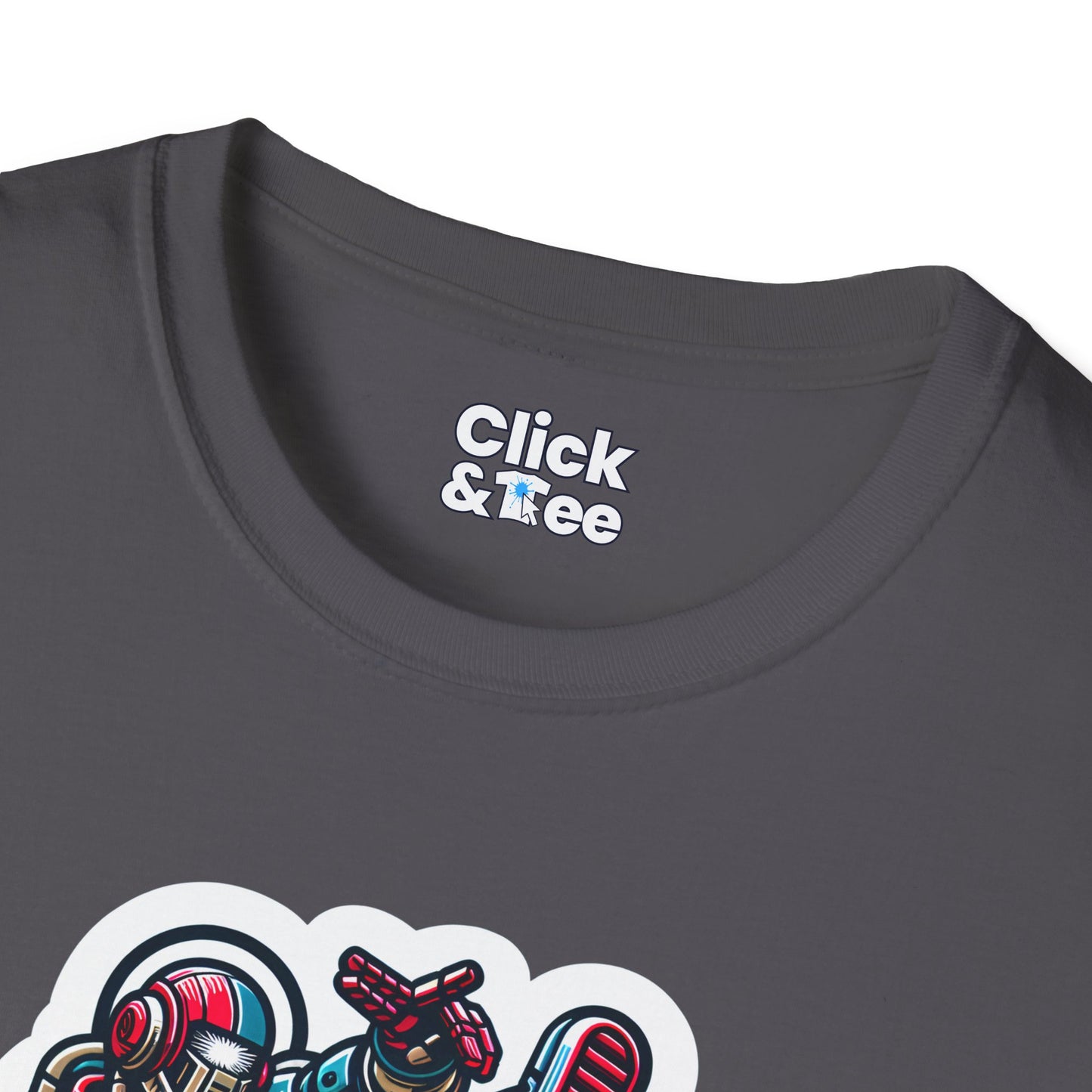 Retro T-Shirt - Aggressive Retro-Robot Breakdancing - Retro Style T-Shirt