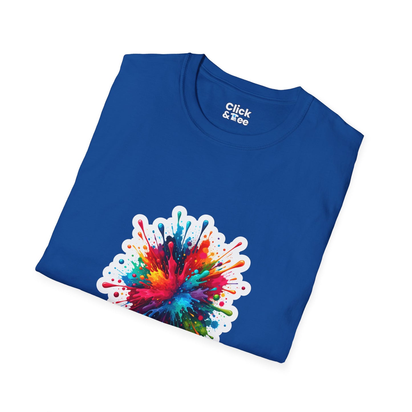 Color Splatter T-Shirt - Vibrant Splatter Paint Art Exploding in all directions - Color Splatter Style T-Shirt