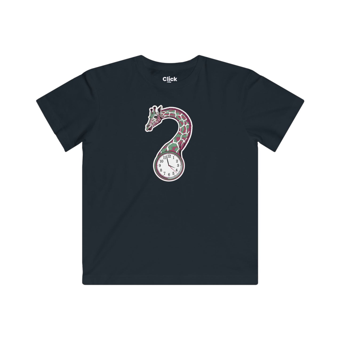 Kids Psychadelic T-Shirt - Insomniac Giraffe Bending Time - Psychadelic Style T-Shirt (ID86)
