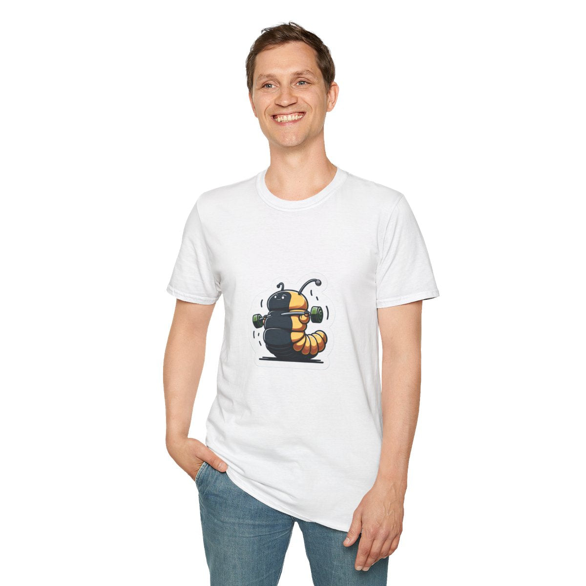 Photography T-Shirt - Fat Caterpillar Working out - Photography Style T-Shirt