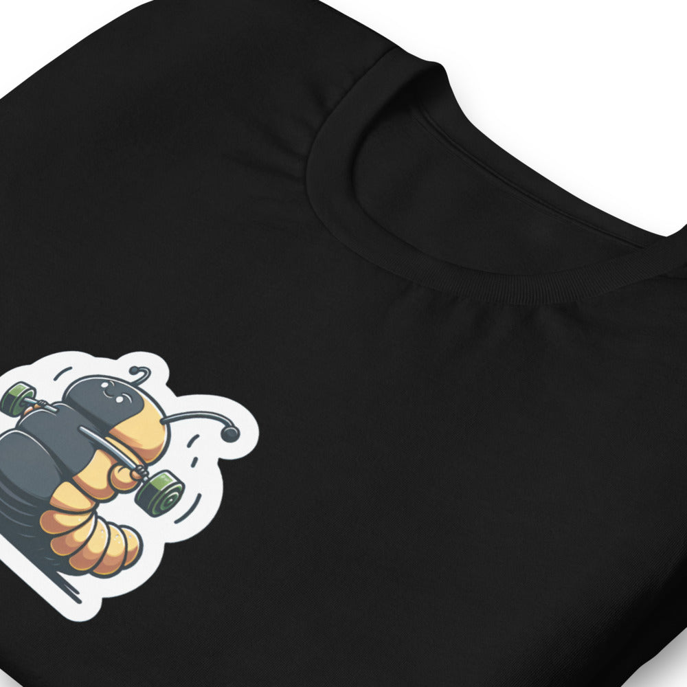 Photography T-Shirt - Fat Caterpillar Working out - Photography Style T-Shirt