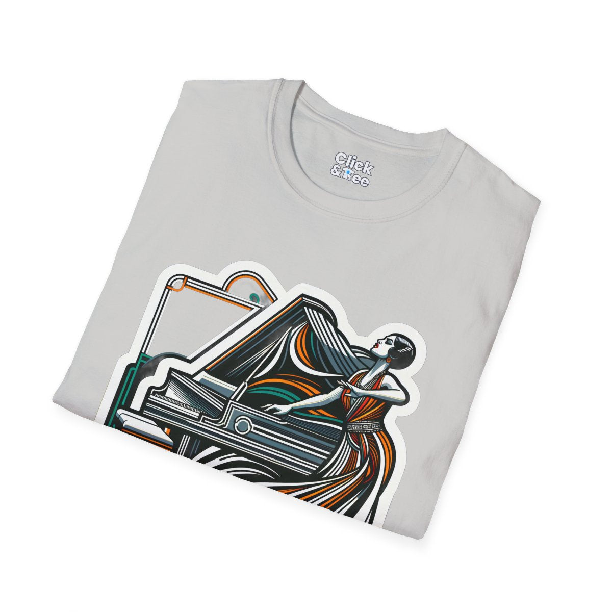 Art DecoPianist Unique T-Shirt Image 1