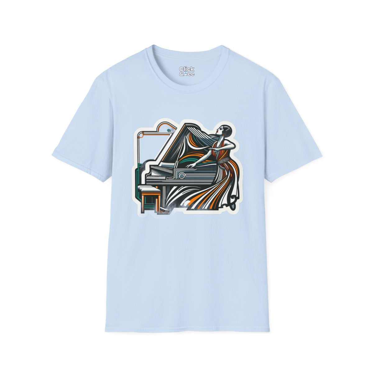 Art DecoPianist Unique T-Shirt Image 14
