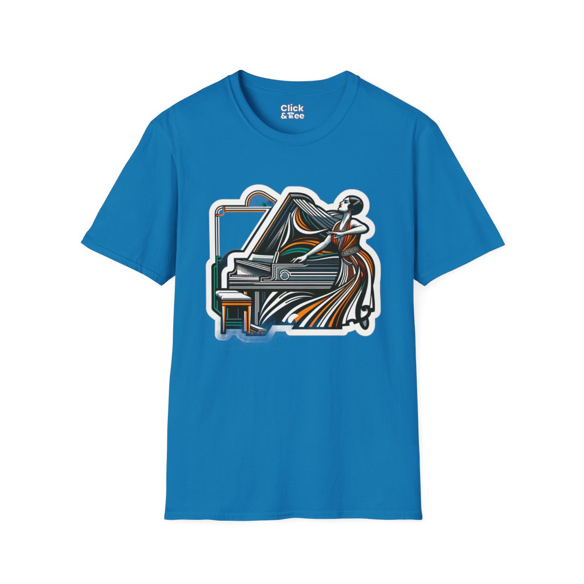 Art DecoPianist Unique T-Shirt Image 15
