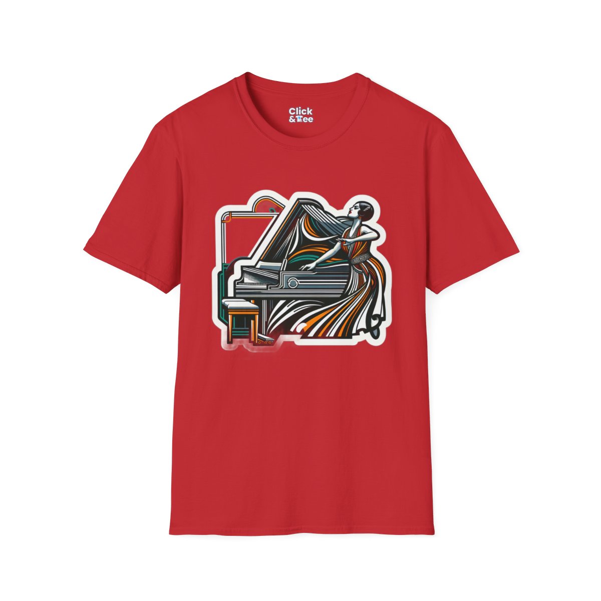 Art DecoPianist Unique T-Shirt Image 20