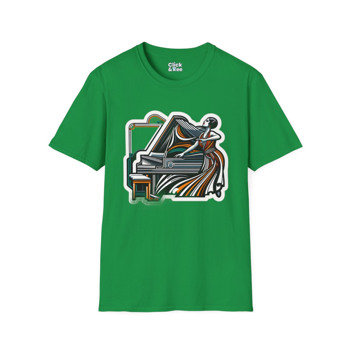 Art DecoPianist Unique T-Shirt Image 12