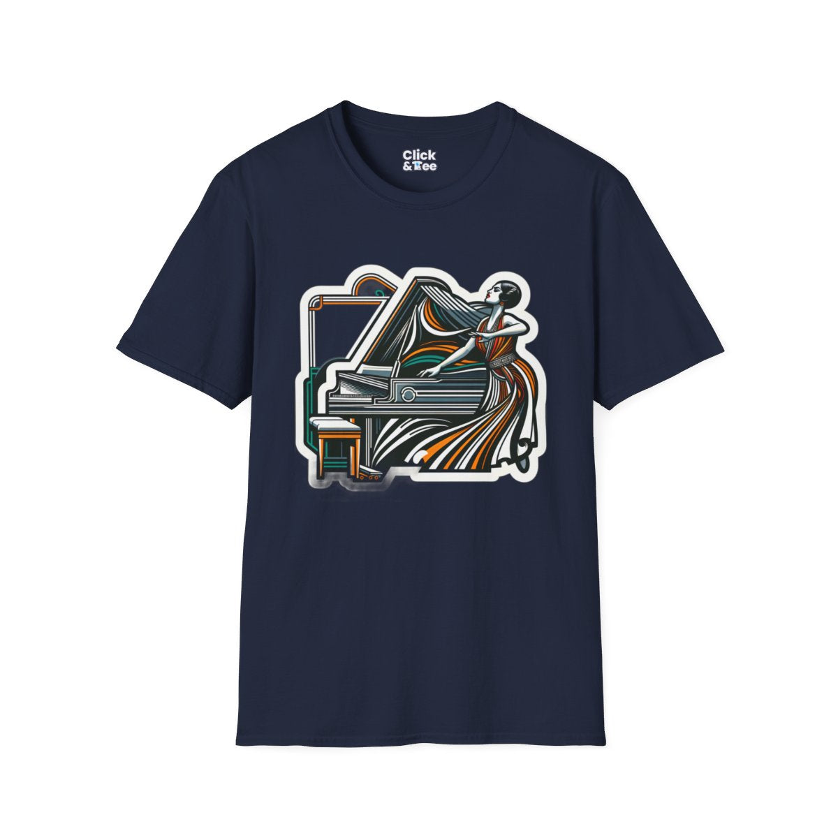 Art DecoPianist Unique T-Shirt Image 18
