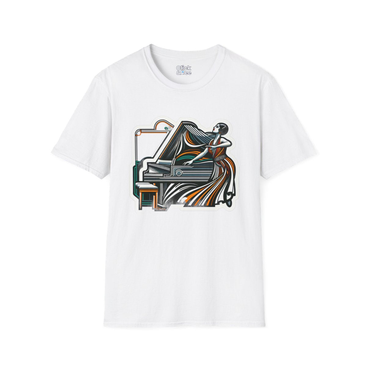 Art DecoPianist Tee Image 6
