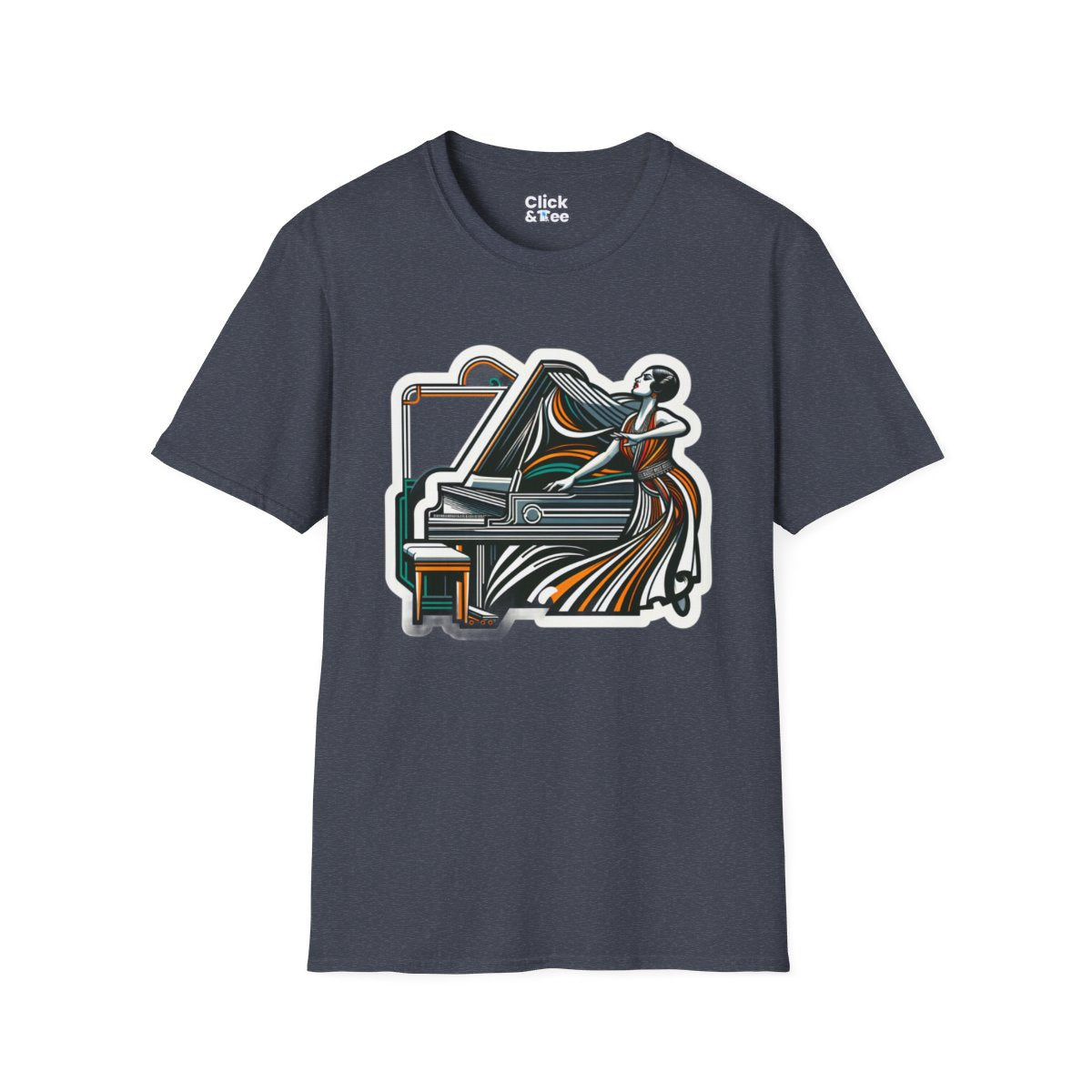 Art DecoPianist Unique T-Shirt Image 19