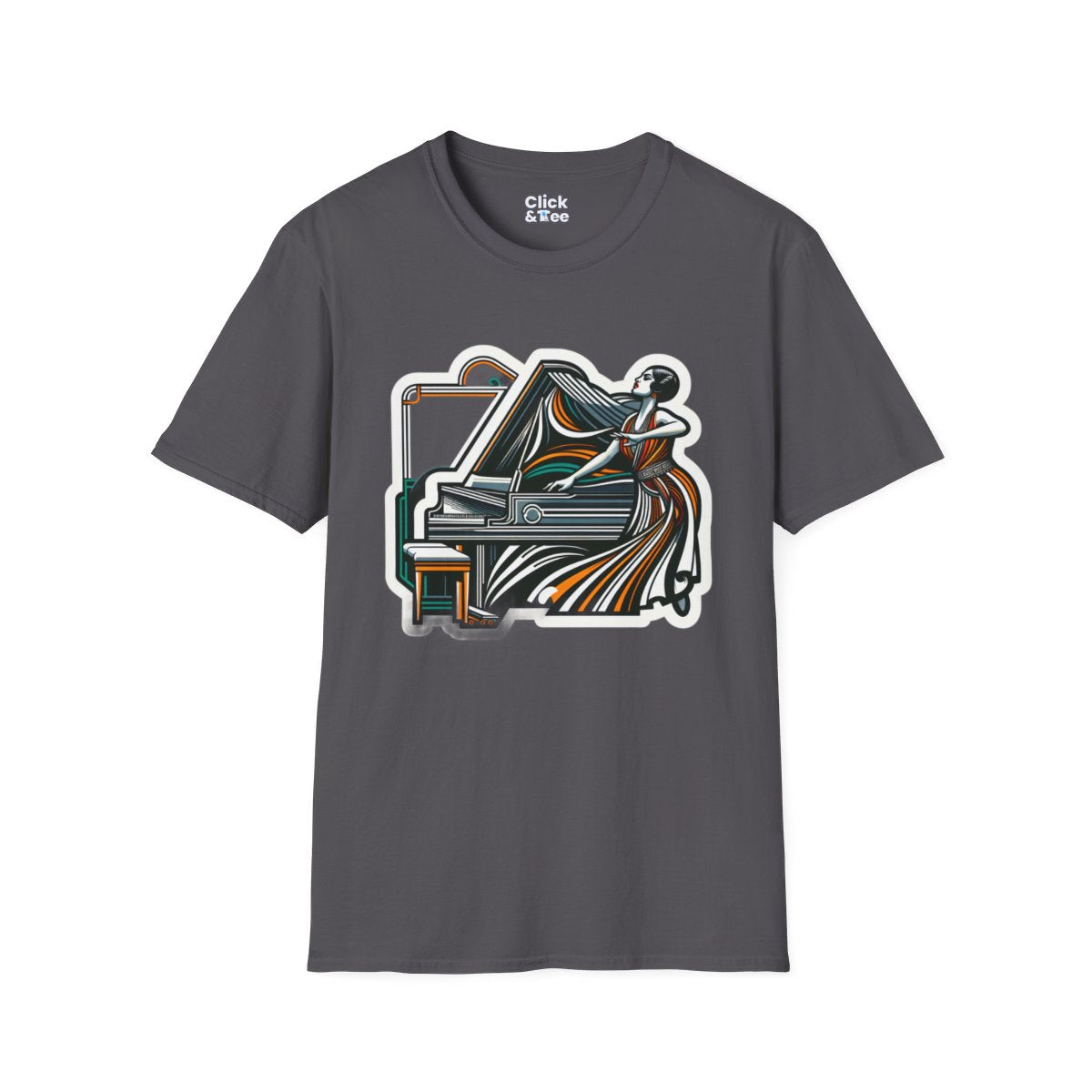 Art DecoPianist Unique T-Shirt Image 16