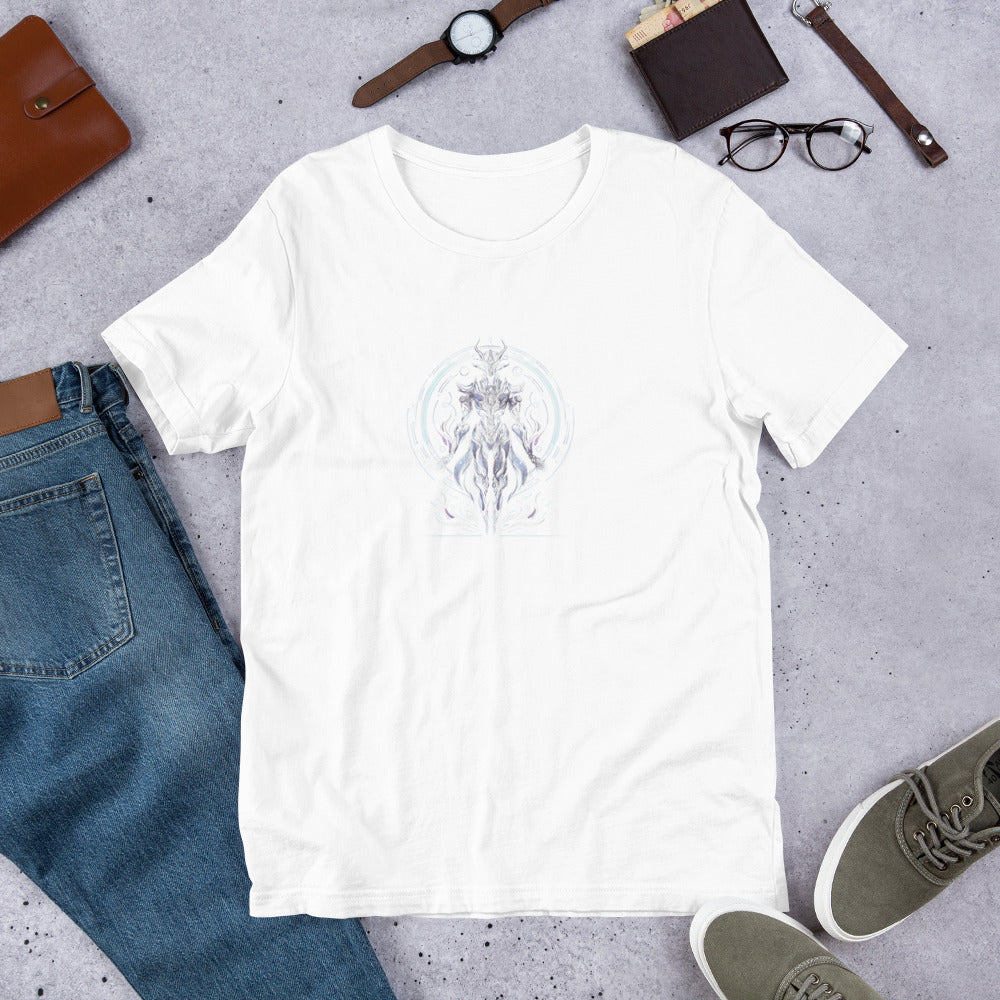 Unique T-Shirt - Mystical Robot Flying through the air - Fantasy Style T-Shirt