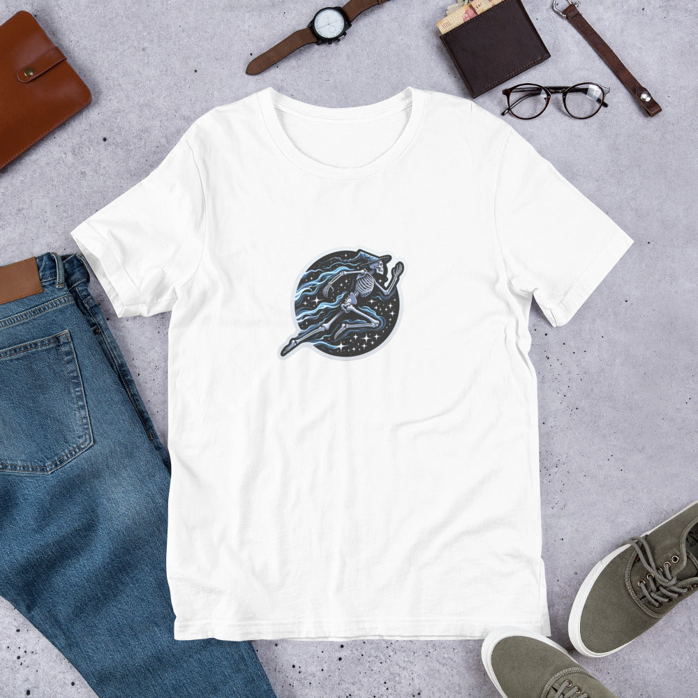 Fantasy T-Shirt - Magical Skeleton Running - Fantasy Style T-Shirt