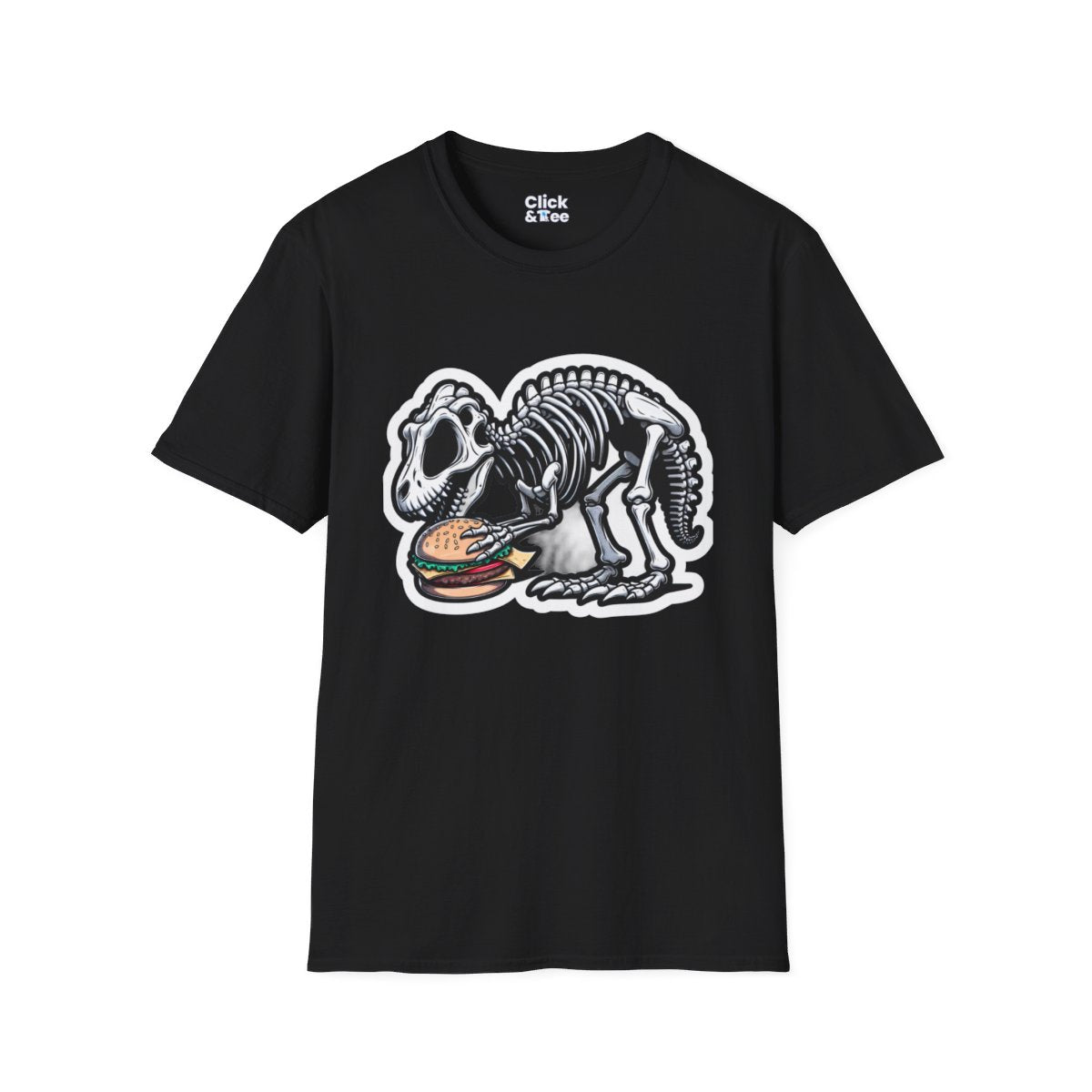 CartoonDinosaur skeleton Unique T-Shirt Image 3