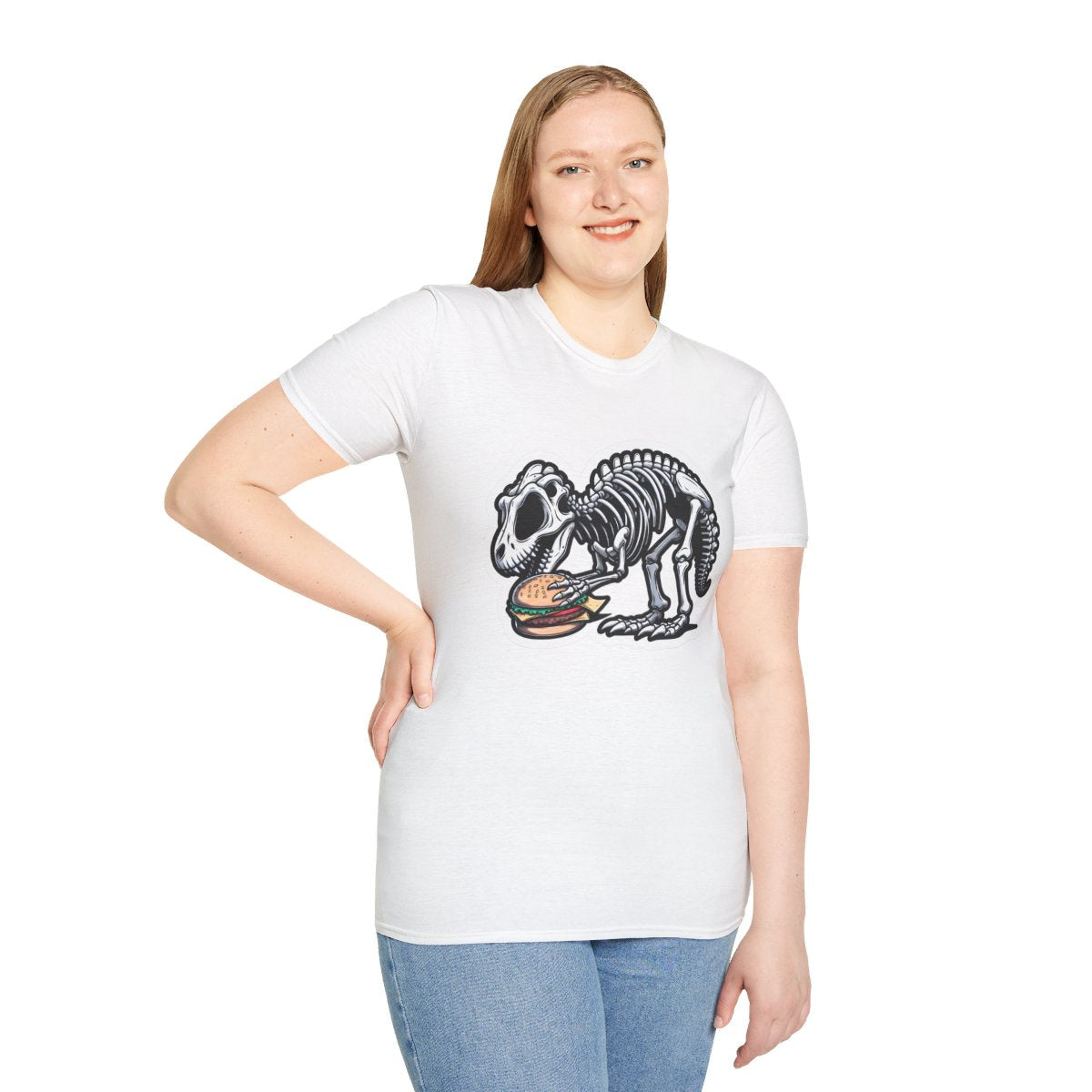 CartoonDinosaur skeleton Unique T-Shirt Image 2