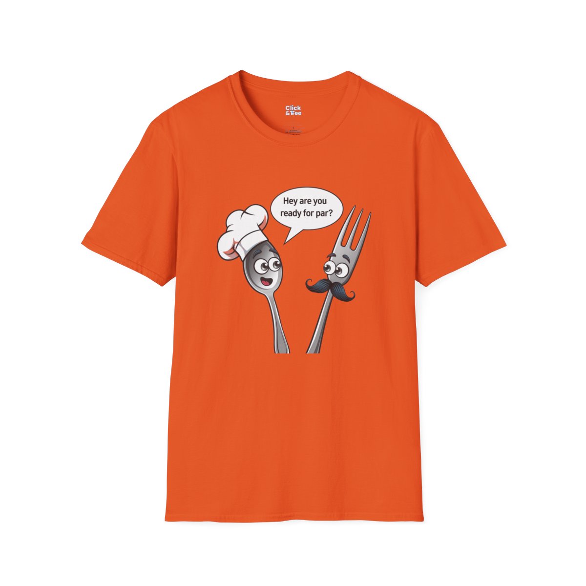 CartoonSpoon and fork Unique T-Shirt Image 9