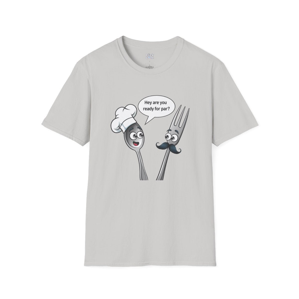 CartoonSpoon and fork Unique T-Shirt Image 5