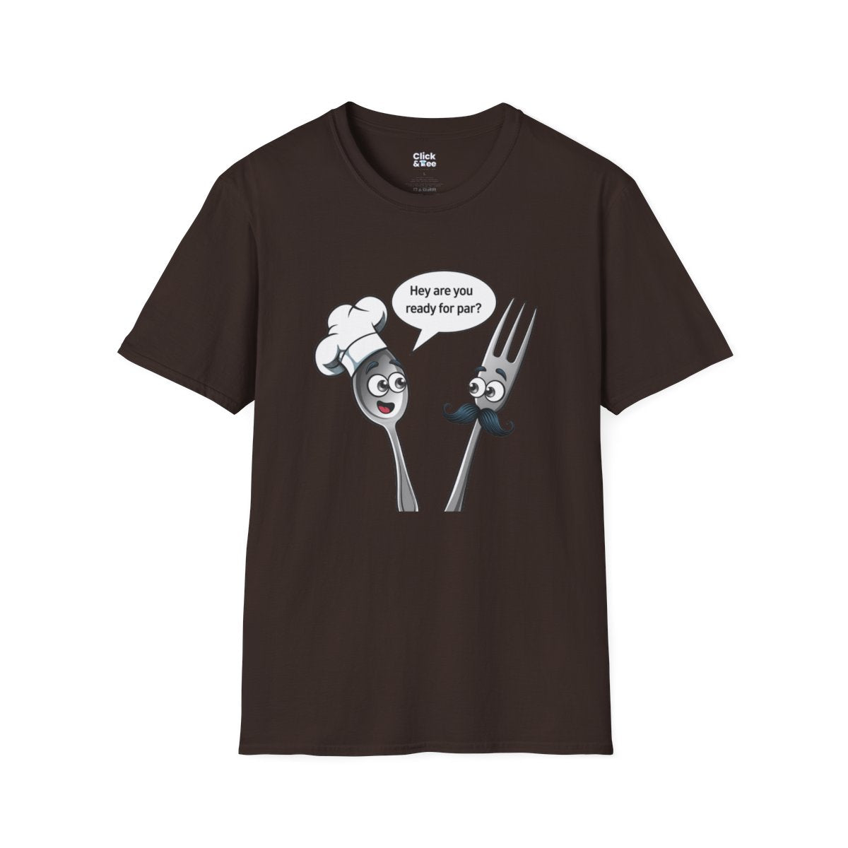 CartoonSpoon and fork Unique T-Shirt Image 10