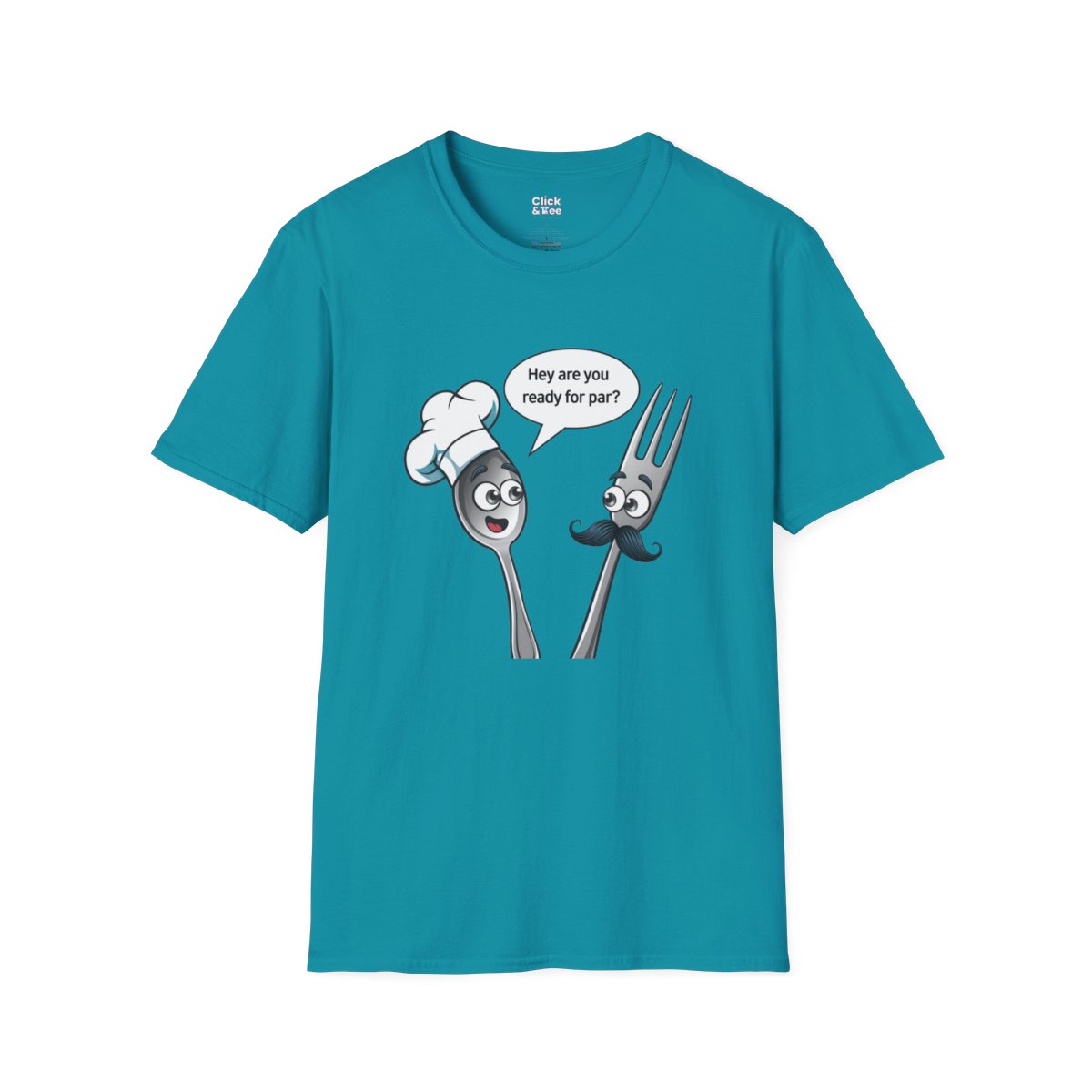 CartoonSpoon and fork Unique T-Shirt Image 13