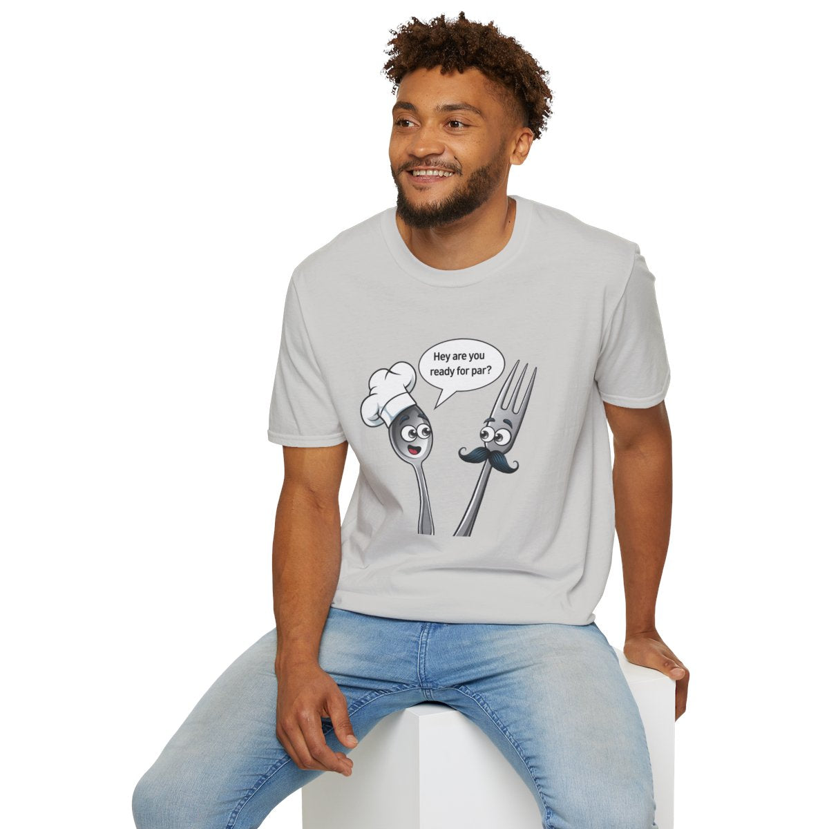 CartoonSpoon and fork Unique T-Shirt Image 7