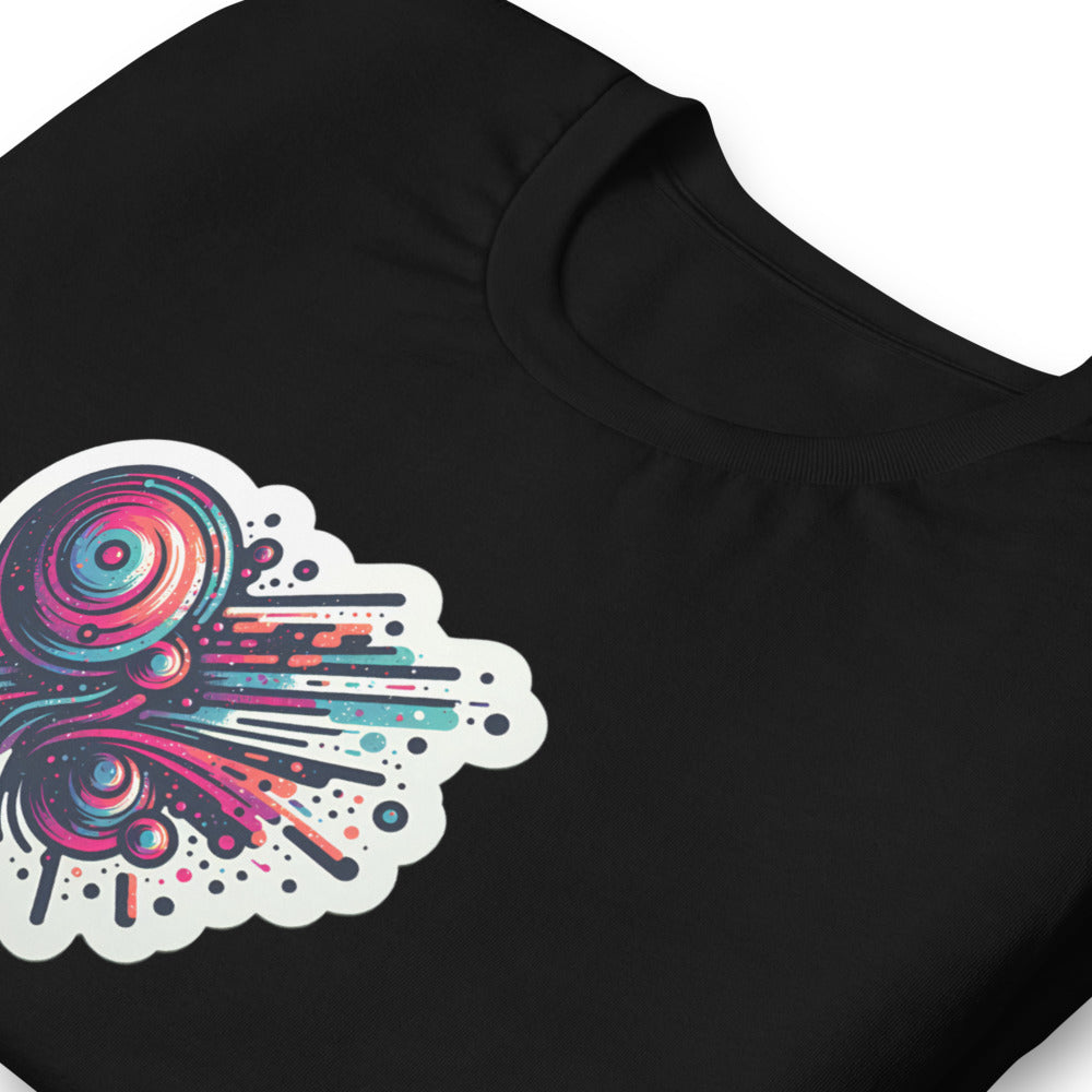 Graphic Art T-Shirt - Vibrant Abstract design Splattered - Graphic Art Style T-Shirt