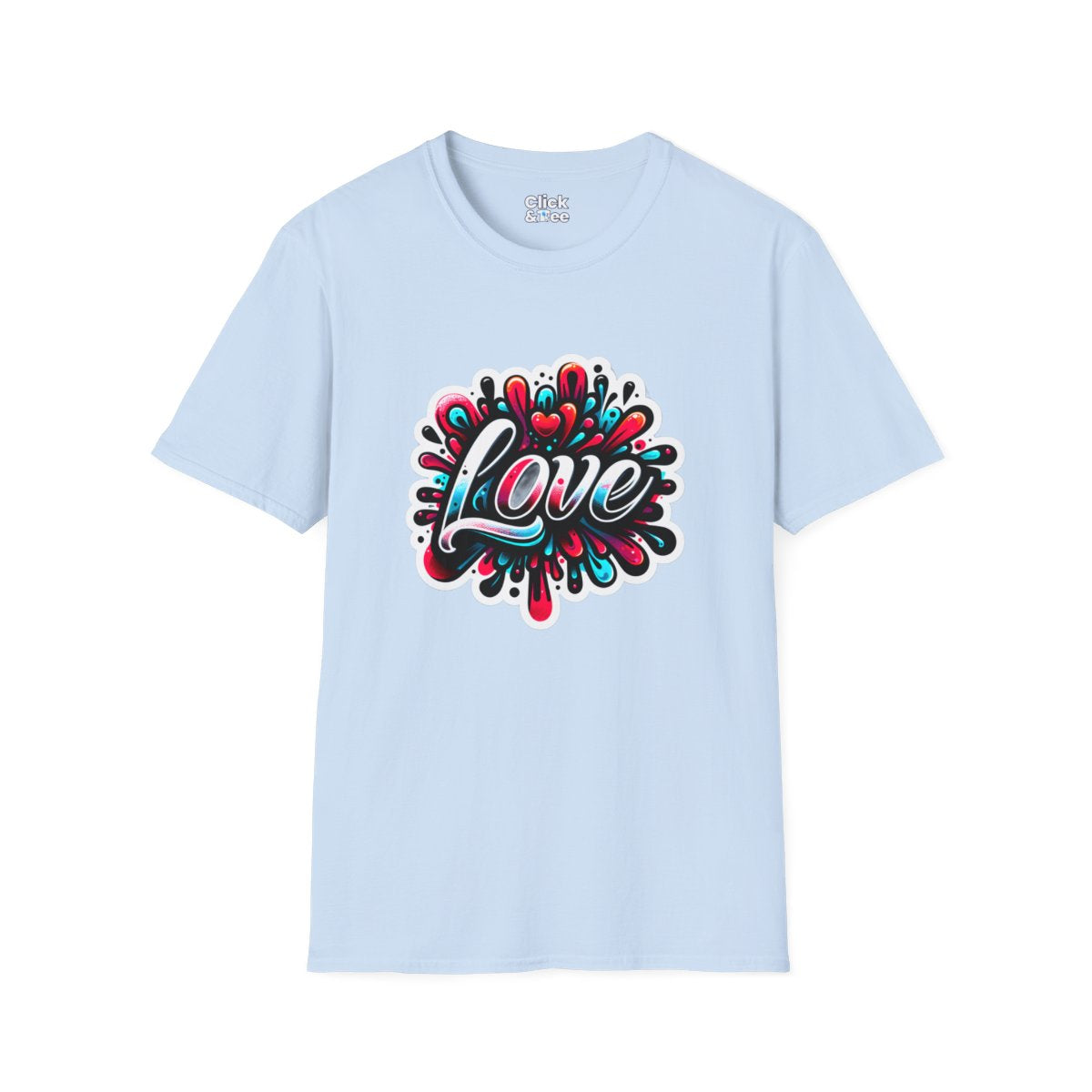 Color SplatterBubble Letter Unique T-Shirt Image 14