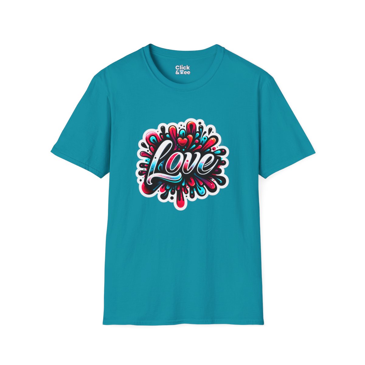 Color SplatterBubble Letter Unique T-Shirt Image 13