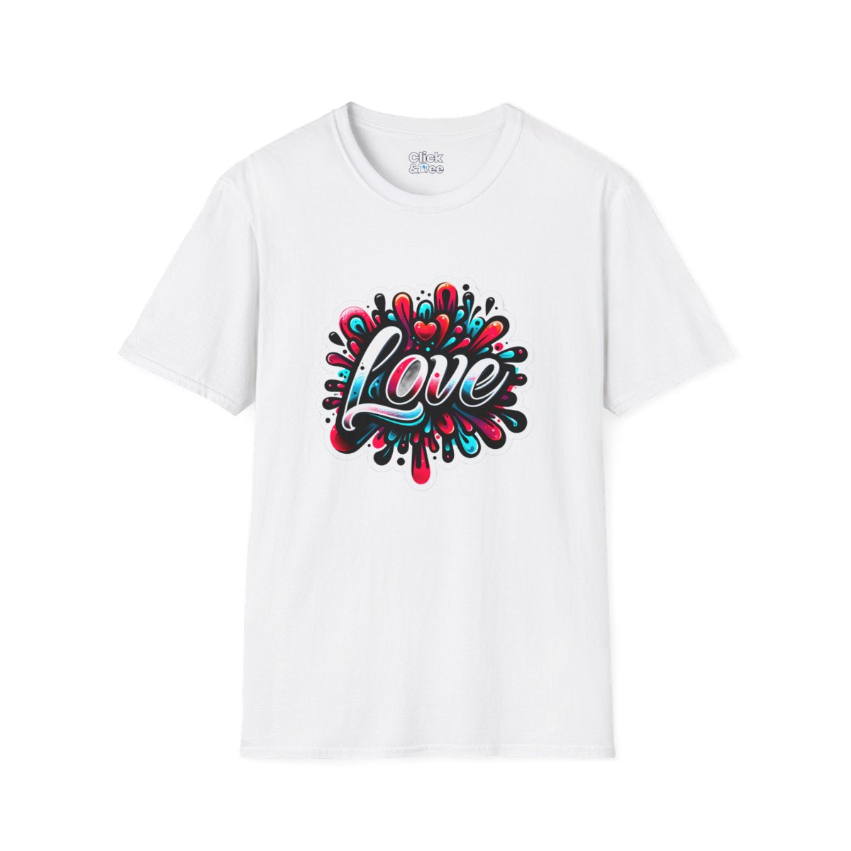 Color SplatterBubble Letter Tee Image 6