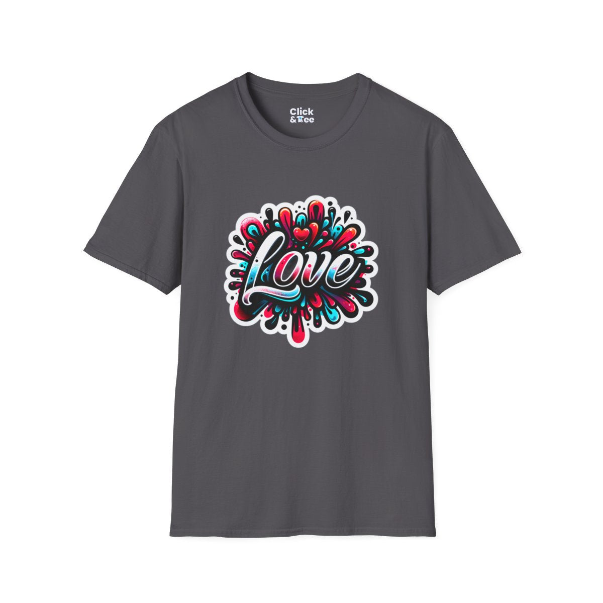 Color SplatterBubble Letter Unique T-Shirt Image 16