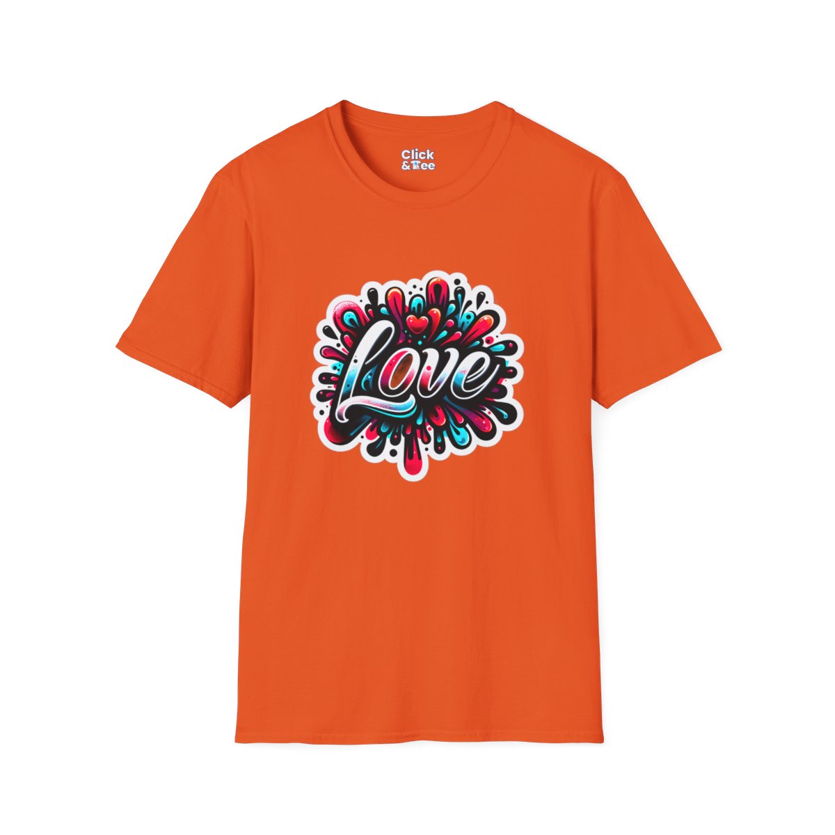Color SplatterBubble Letter Unique T-Shirt Image 9