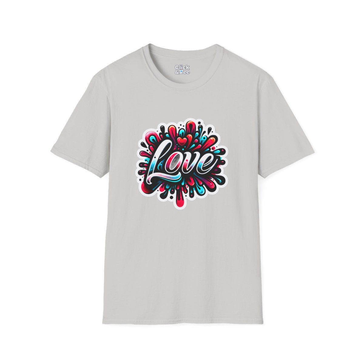 Color SplatterBubble Letter Unique T-Shirt Image 5