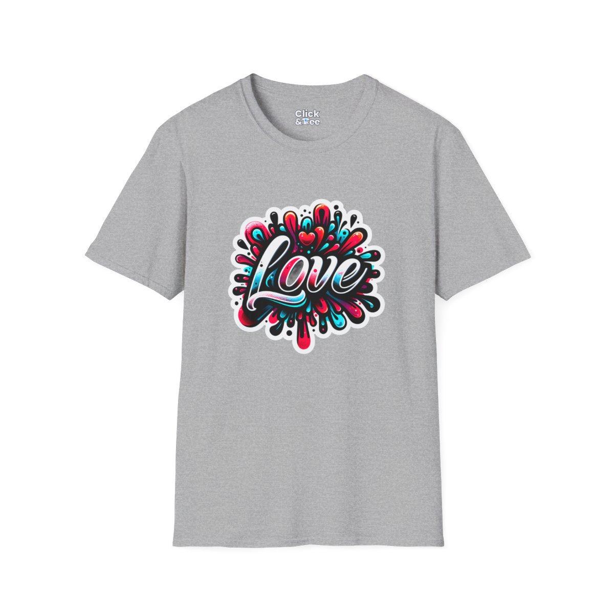Color SplatterBubble Letter Unique T-Shirt Image 2