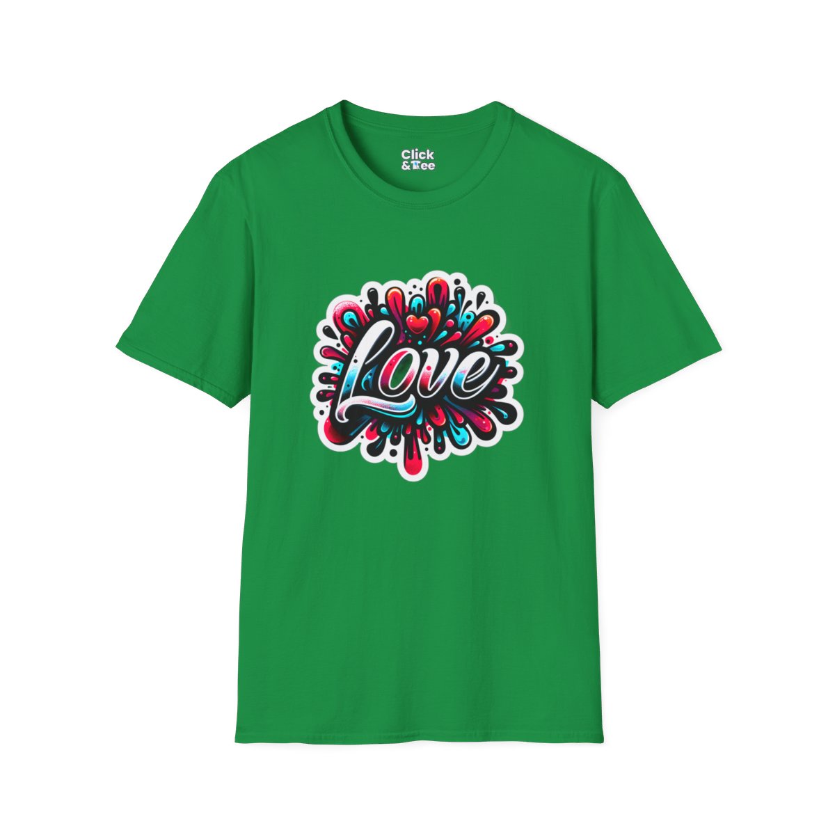 Color SplatterBubble Letter Unique T-Shirt Image 12
