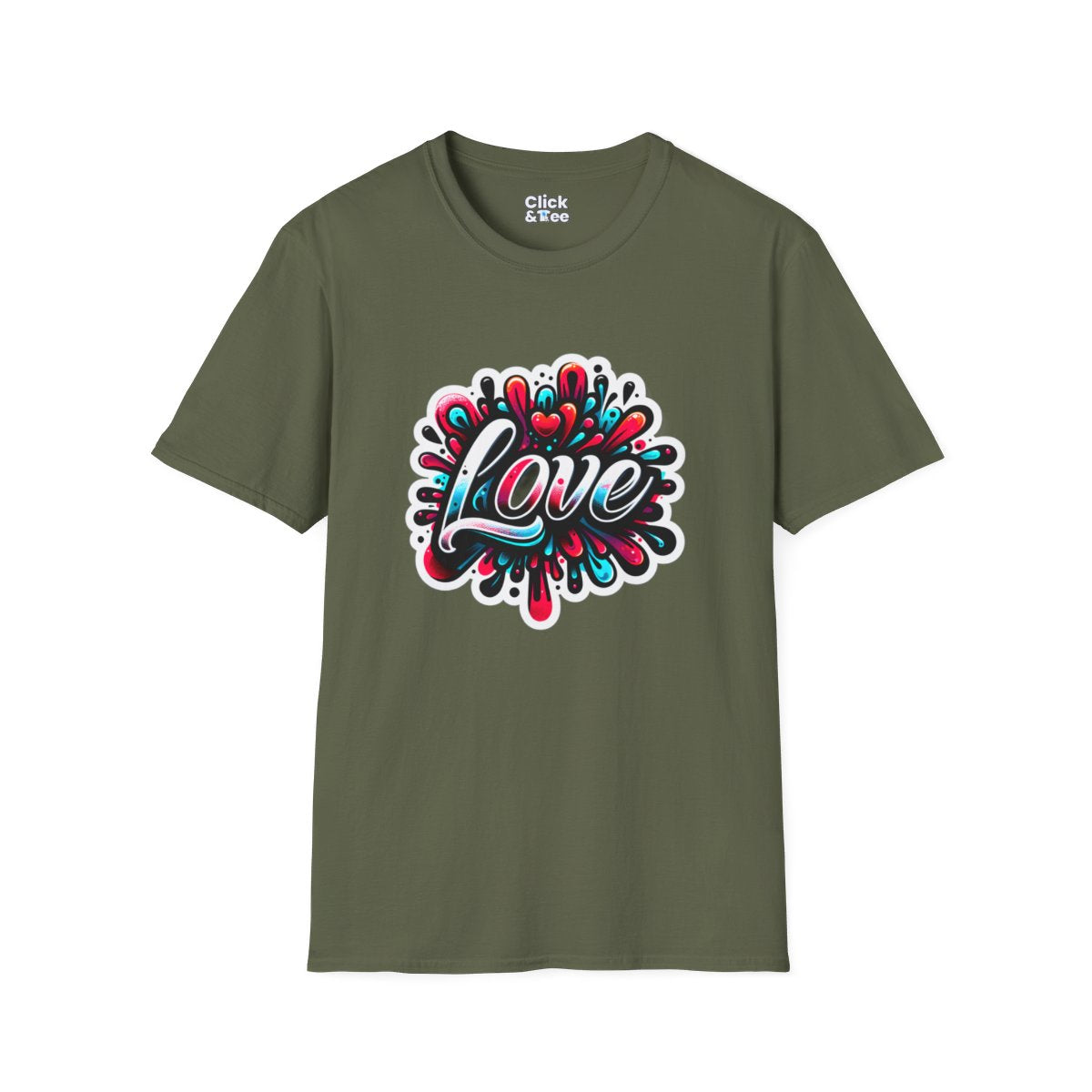 Color SplatterBubble Letter Unique T-Shirt Image 11