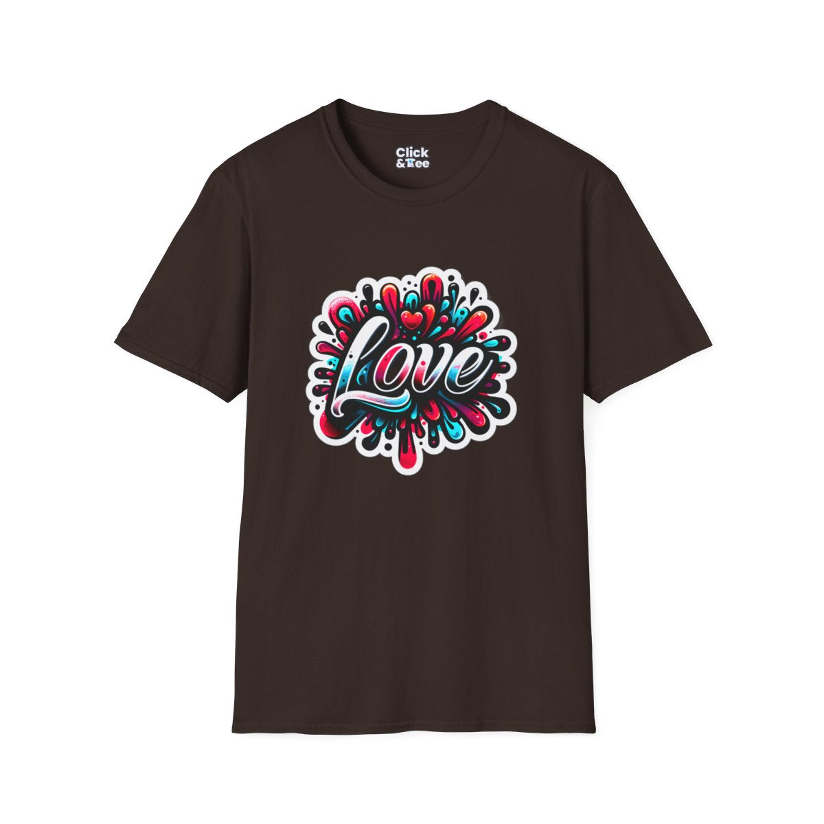 Color SplatterBubble Letter Unique T-Shirt Image 10